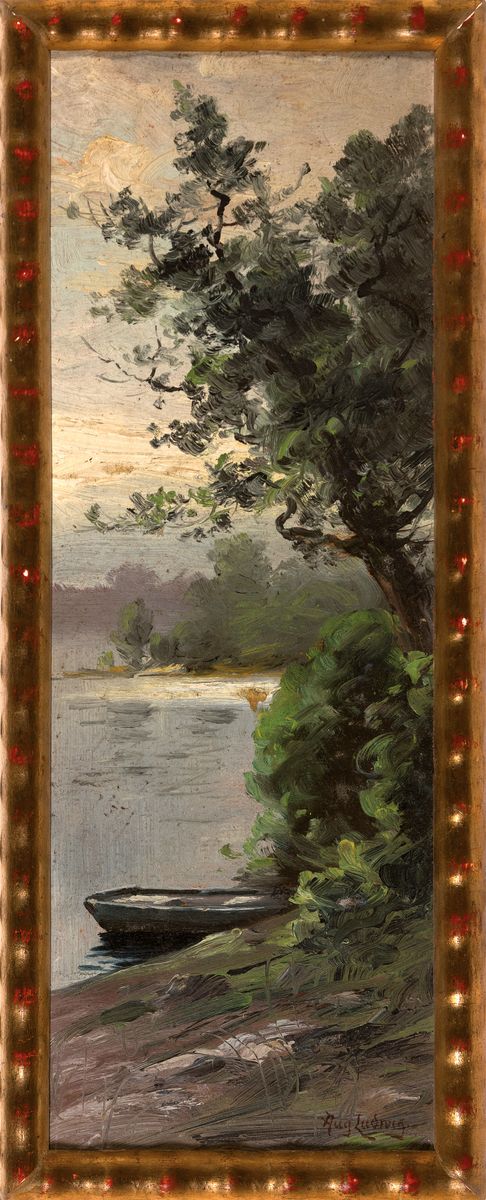 Detail k: Auguste Ludwig, 1834 Grädenthal-1909 Berlin, Studium in Weimar und Dresden, später in Düsseldorf, stellte von 1862 bis 1901 stetig aus, 1871 ...