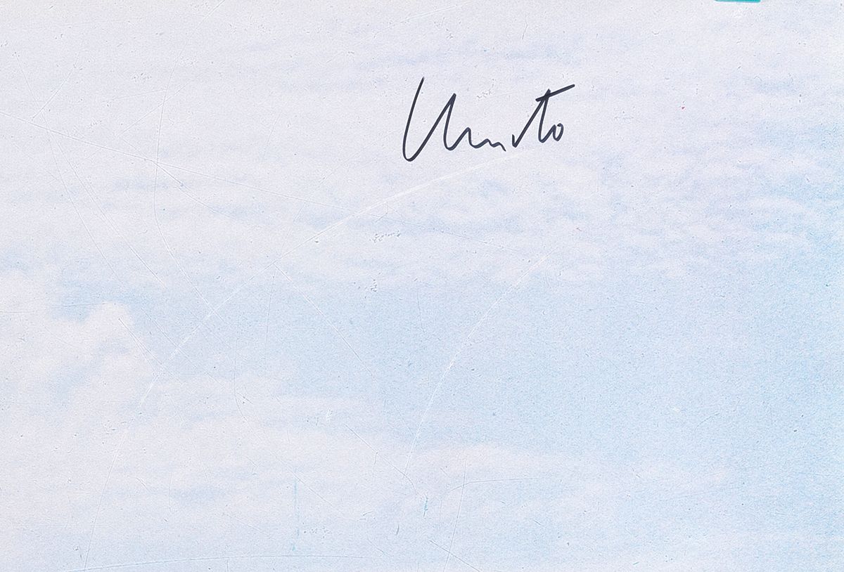 Detail a: Christo, 1935-2020, "Wrapped Coast (Little Bay Australia, 1969" Offset auf Karton, handsigniert, ca. 84 x 64cmnur wenige handsignierte ...