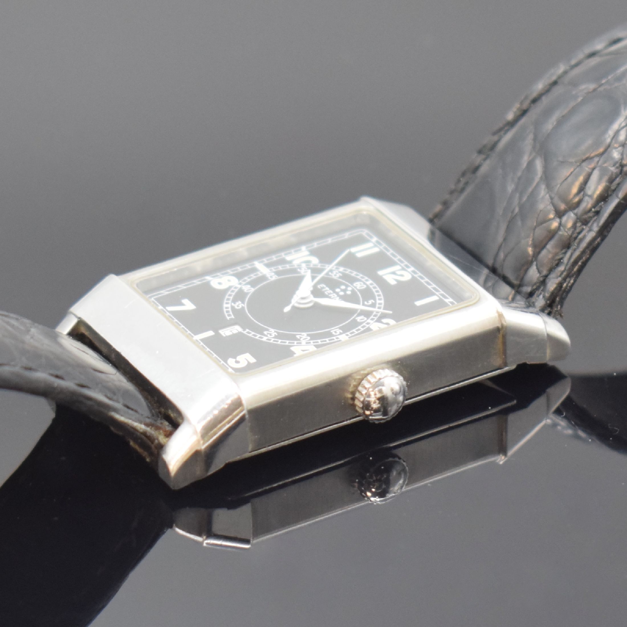 Detail c: ETERNA Herrenarmbanduhr aus der Serie Les Historiques Modell 1935, Schweiz um 1995, Ref. 8490.41, Automatik, Edelstahlgeh. inkl. orig. Gliederband m. ...