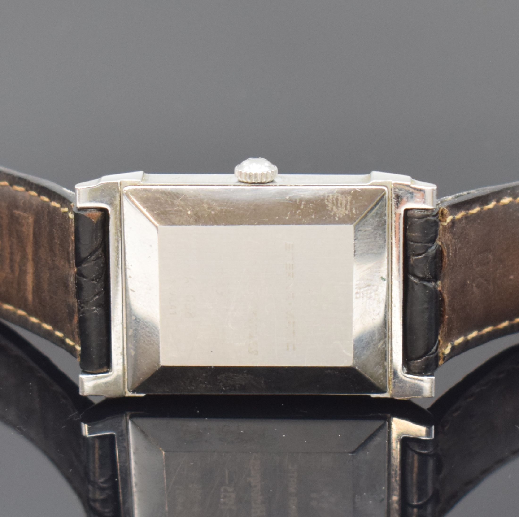 Detail d: ETERNA Herrenarmbanduhr aus der Serie Les Historiques Modell 1935, Schweiz um 1995, Ref. 8490.41, Automatik, Edelstahlgeh. inkl. orig. Gliederband m. ...