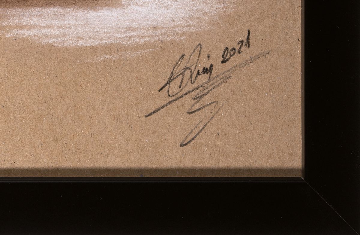Detail e: Denis Prenzel, geb. 1971, Konvolut aus 3 Pastellzeichnungen auf dickem Papier, handsign., Akt, dat. 2021, Denis Prenzel wurde 1971 in Novi Pazar ...
