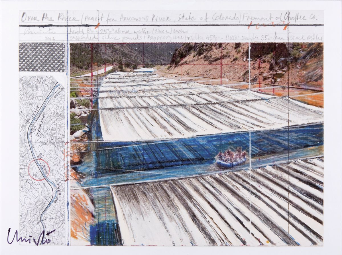 Christo und Jean-Claude, Konvolut aus 2 Offsets aus drei verschiedenen Projekten, "Surrounded Islands, Biscayne Bay, Greater Miami", ...