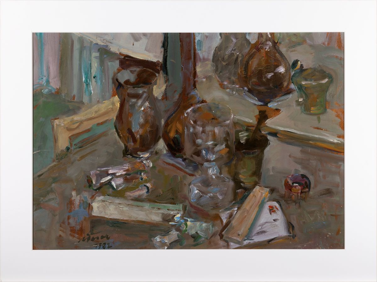 Detail k: Albert Feser, 1901-1993, war ein deutscher impressionistischer Maler und Kunsterzieher. Seine Werke sind vertreten in der Hamburger Kunsthalle, im ...