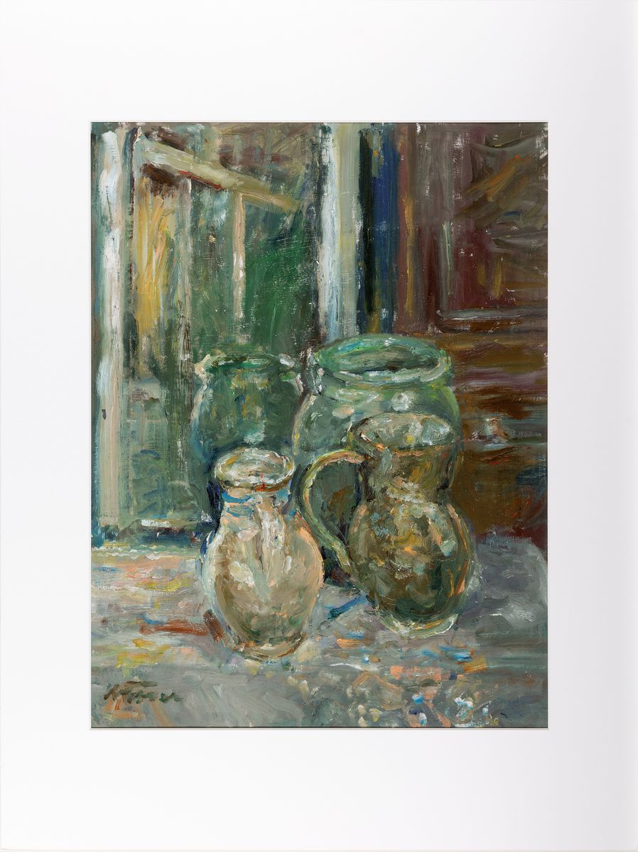 Detail k: Albert Feser, 1901-1993, war ein deutscher impressionistischer Maler und Kunsterzieher. Seine Werke sind vertreten in der Hamburger Kunsthalle, im ...