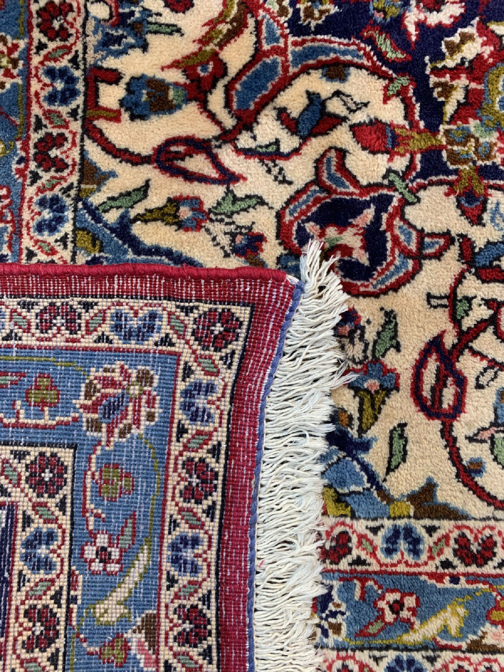 Detail d: Keschan, Persien, ca. 50 Jahre, Wolle auf Baumwolle, ca. 407 x 300 cm, EHZ: 1-2