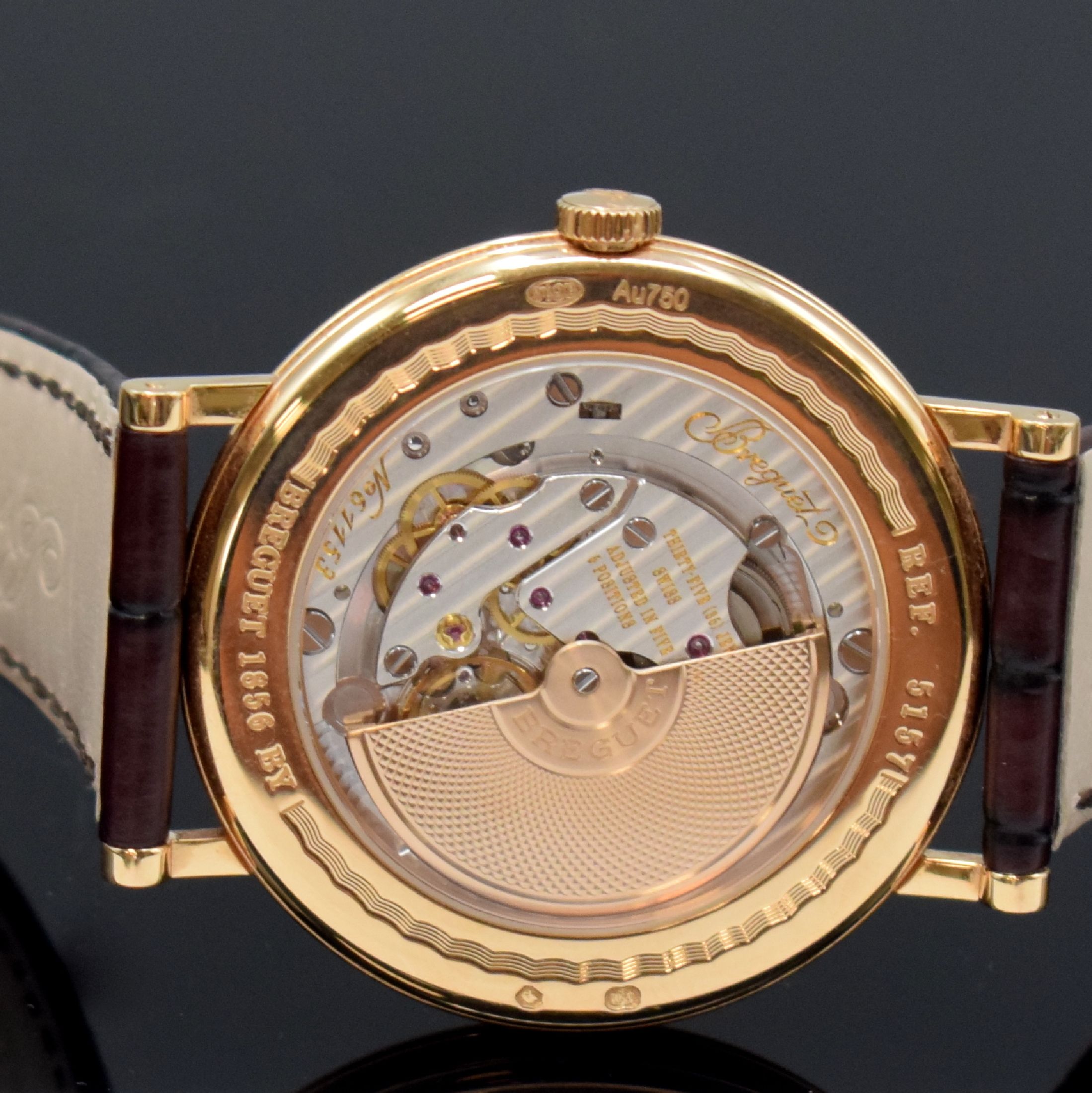 Detail e: BREGUET Classique feine Herrenarmbanduhr in RoseG 750/000 Referenz 5157BR 11 9V6, Schweiz verk. lt. beil. Garantiezertifikat 03/2023, Automatik, ...