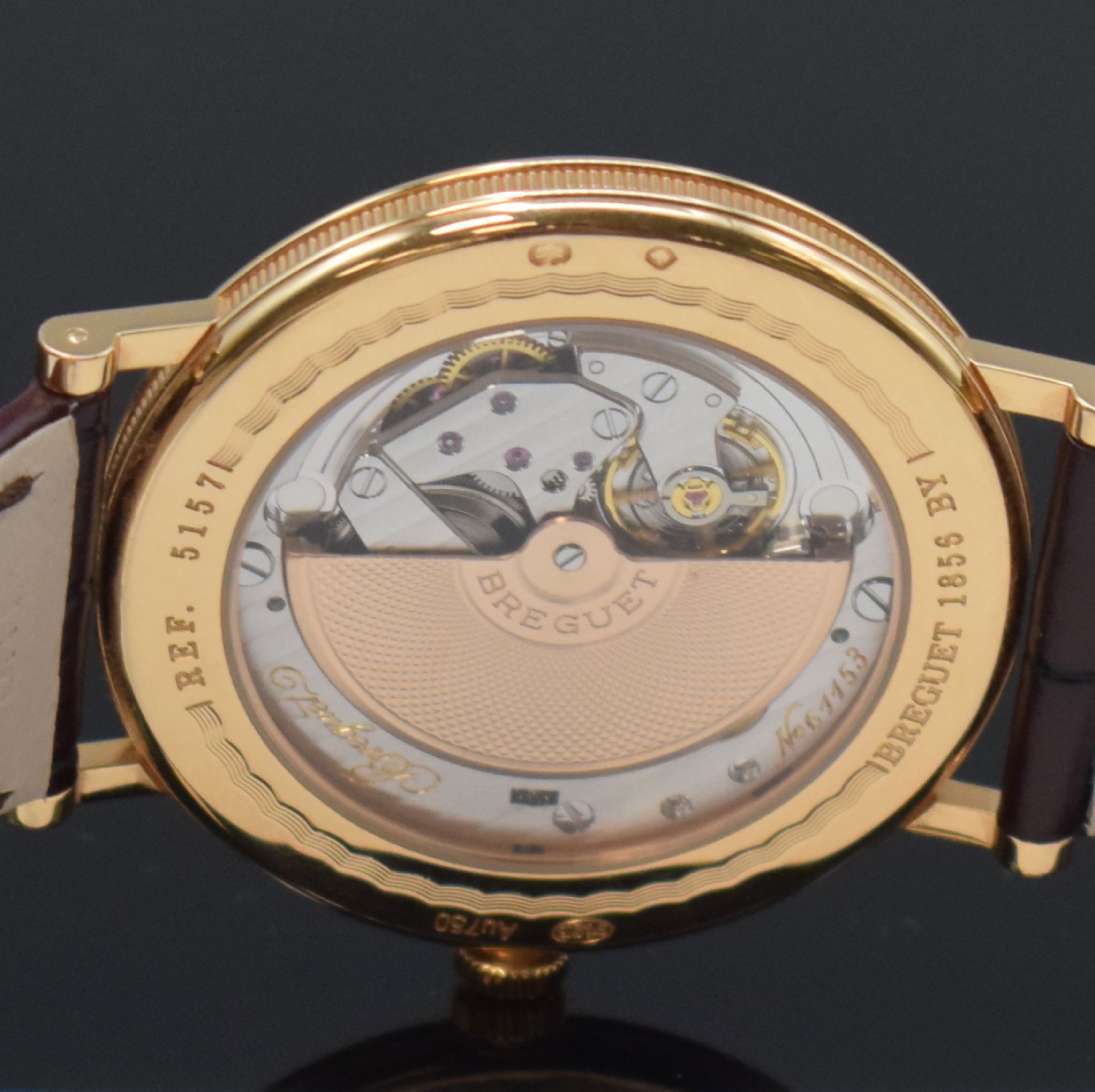 Detail f: BREGUET Classique feine Herrenarmbanduhr in RoseG 750/000 Referenz 5157BR 11 9V6, Schweiz verk. lt. beil. Garantiezertifikat 03/2023, Automatik, ...