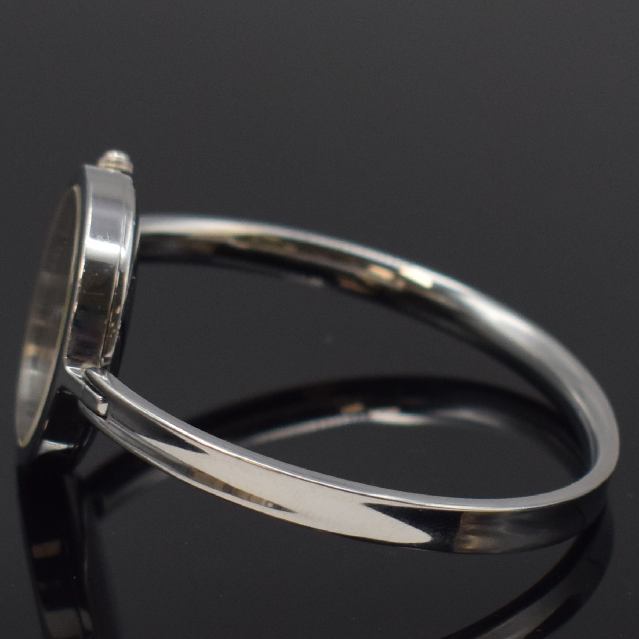 Detail c: GEORG JENSEN Designerarmbanduhr in Stahl Referenz 337, Dänemark um 2000, quarz, Monocoque-Geh. 4-fach verschr., Spiegelzifferblatt m. silb. Zeiger, ...