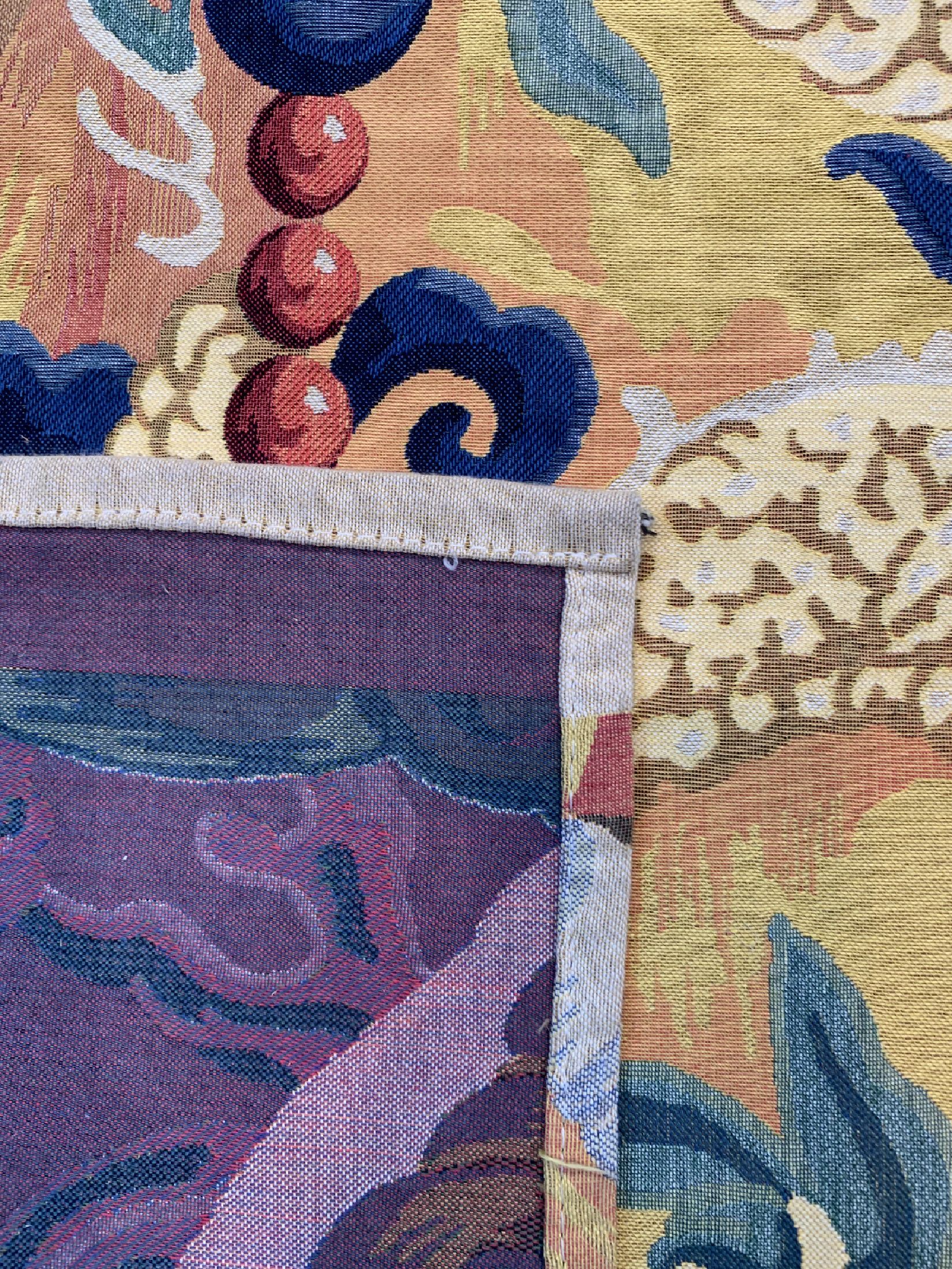 Detail d: Ahnenbild, maschinen gewebt, England, ca. 40 Jahre, Baumwolle, ca. 300 x 140 cm, EHZ: 1