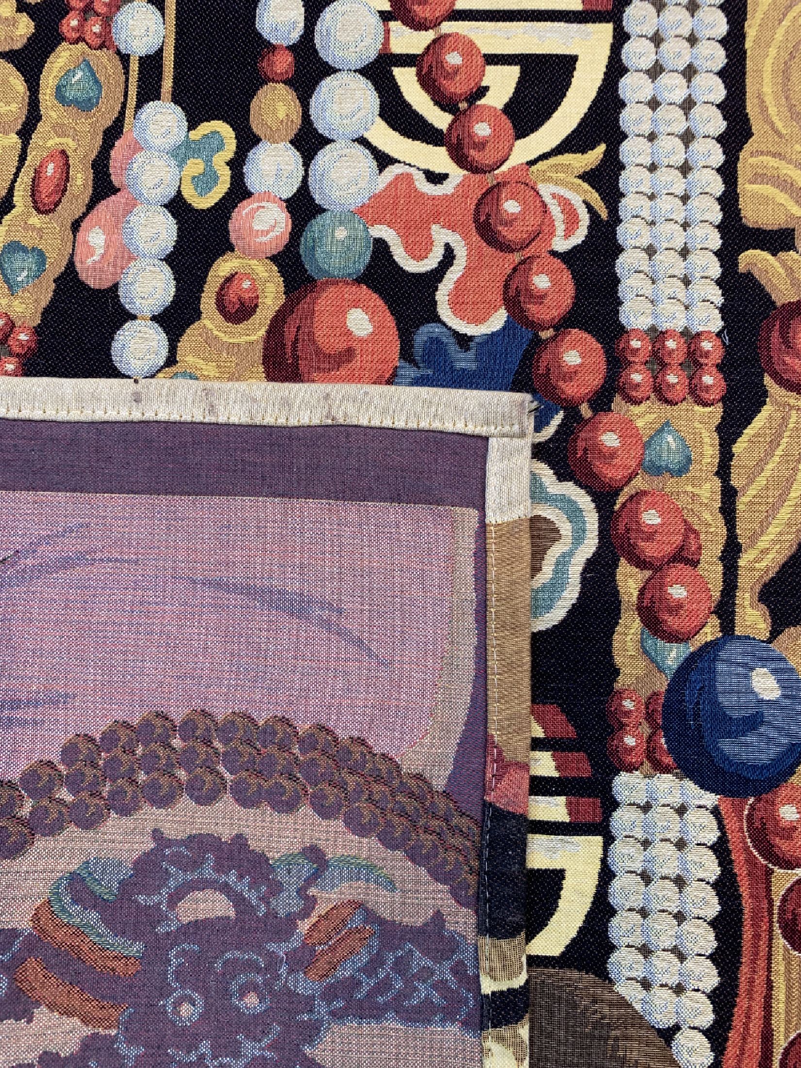 Detail d: Ahnenbild, maschinen gewebt, England, ca. 40 Jahre, Baumwolle, ca. 300 x 140 cm, EHZ: 1