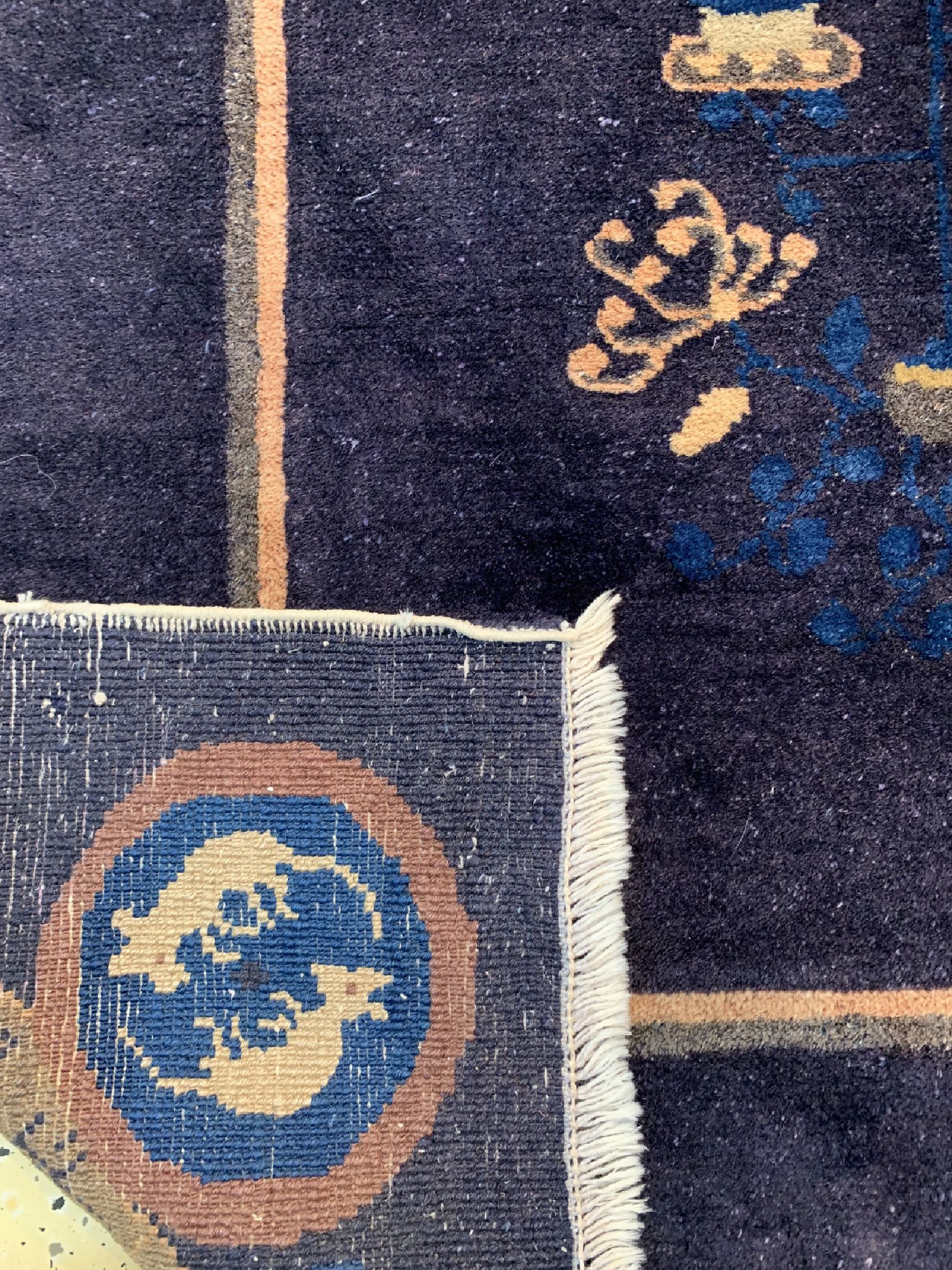 Detail f: Antiker Peking, China, um 1900, Wolle auf Baumwolle, ca. 344 x 280 cm, EHZ: 2, (alte Restaurierungen).
