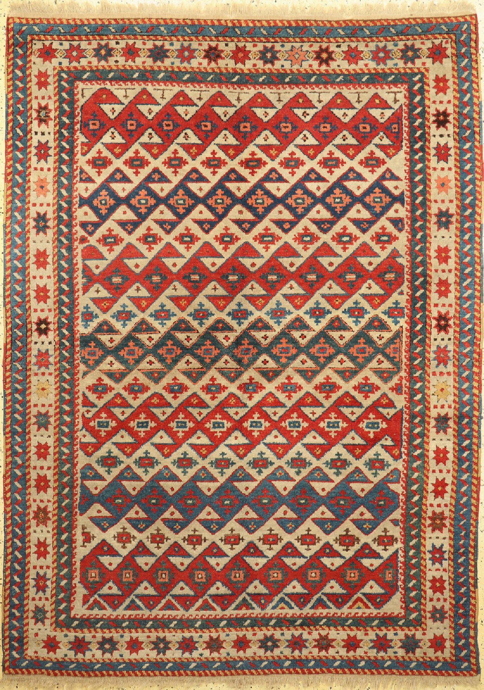 Kazak neugeknüpft, Türkei, ca. 40 Jahre, Wolle auf Wolle, ca. 212 x 160 cm, EHZ: 2