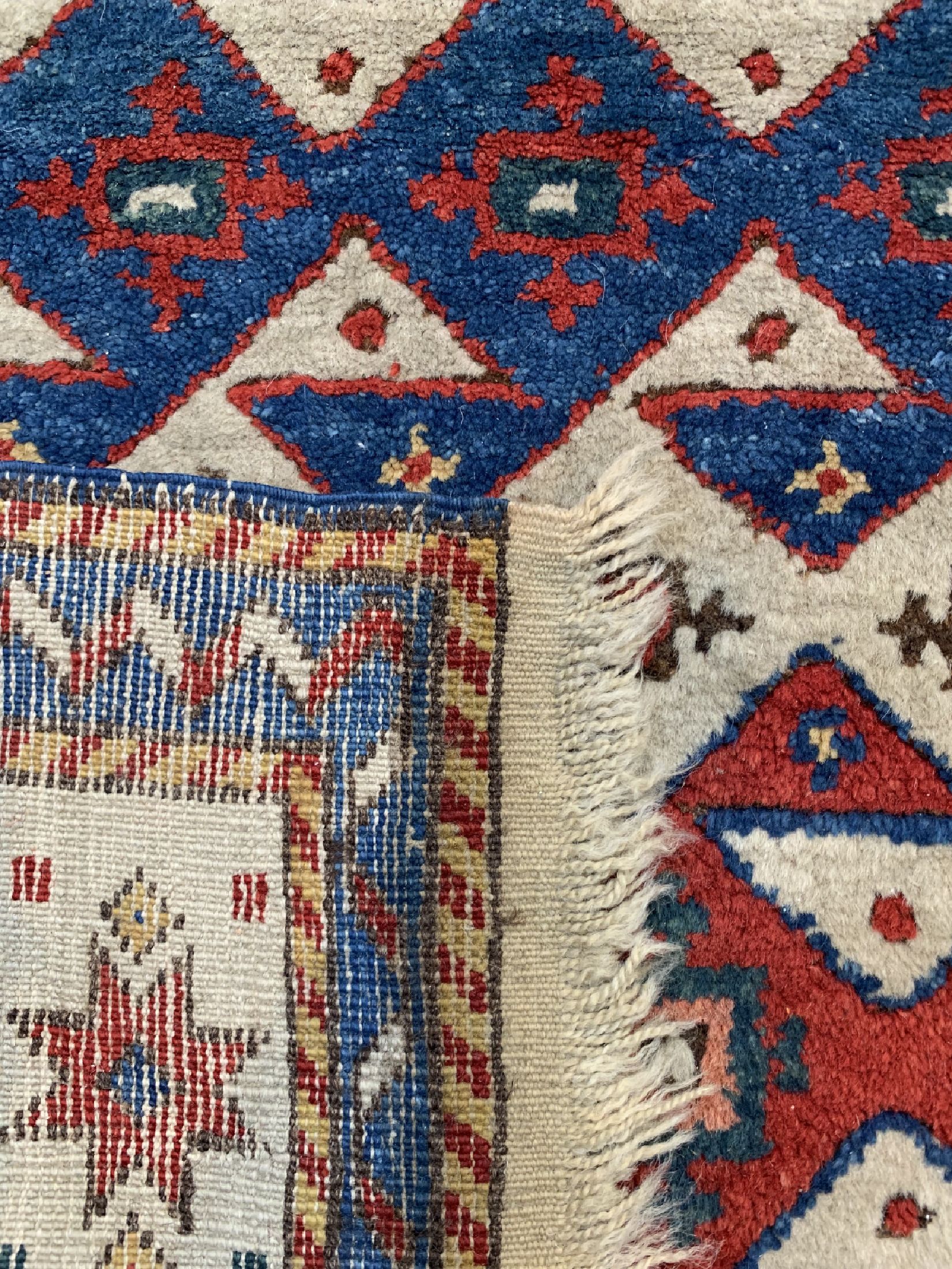 Detail d: Kazak neugeknüpft, Türkei, ca. 40 Jahre, Wolle auf Wolle, ca. 212 x 160 cm, EHZ: 2