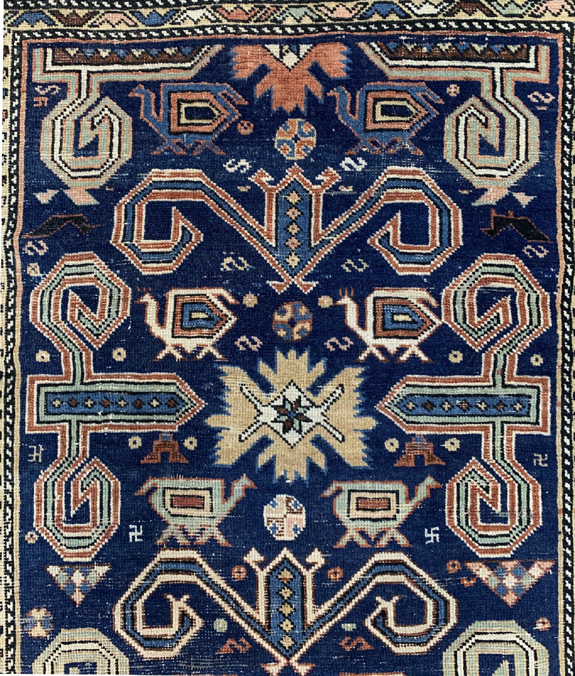 Detail c: Antiker Kazak"Perpedil", Kaukasus, 19.Jhd, Wolle auf Wolle, ca. 166 x 120 cm, EHZ: 3