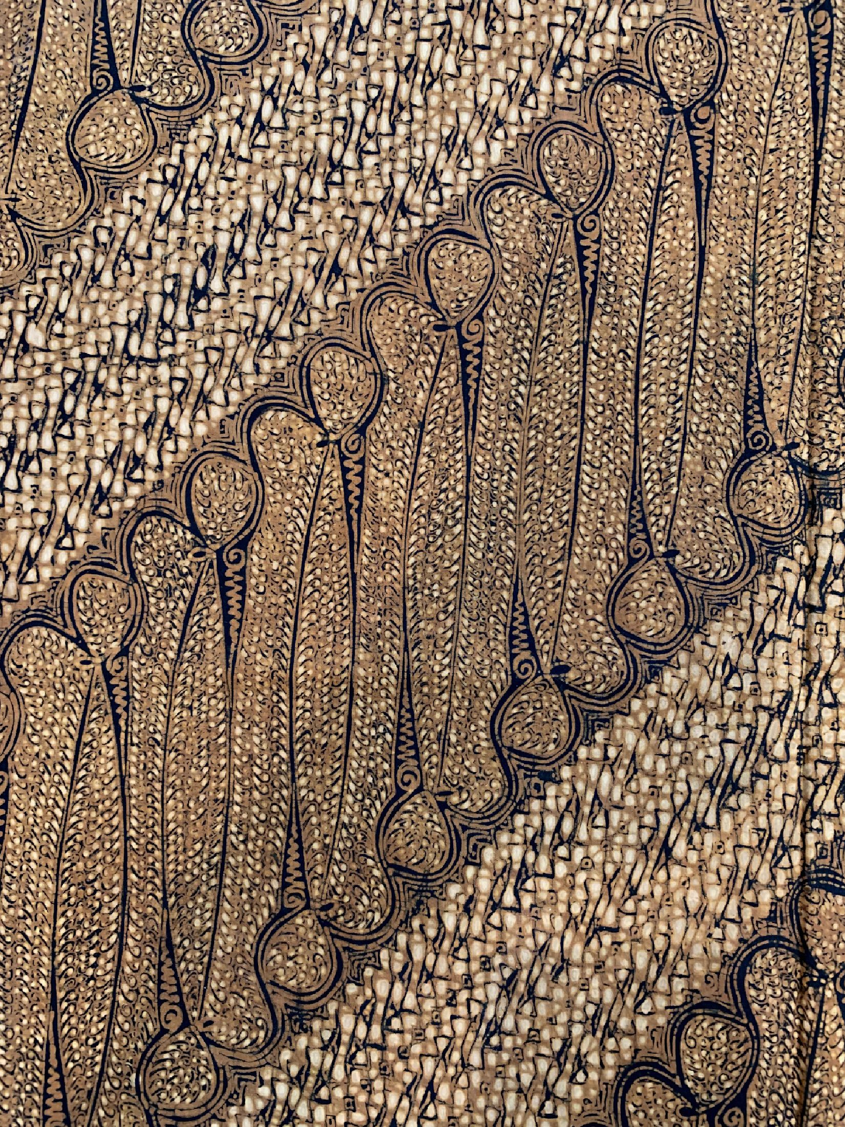 Detail b: Solo Parang Batik, Java, um 1960, Baumwolle, EHZ: 2, nach Entwurf eines höfisc hen Motivs, ca. 273 x 104 cm.