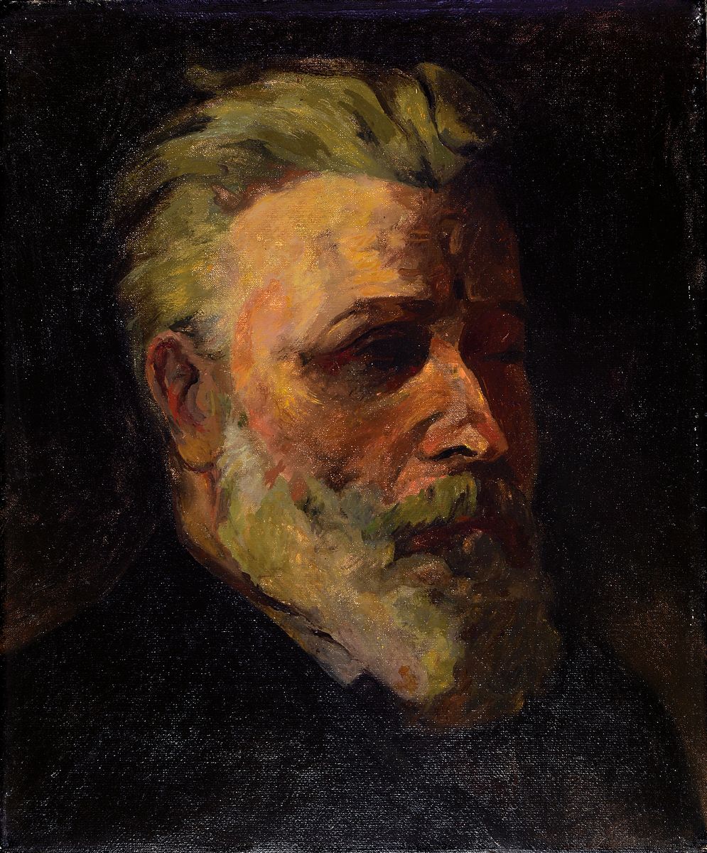 Unbekannter Künstler, der Mitte des 20.Jh., Herrenbildnis, im Dreiviertelprofil, unsigniert, Öl/Lwd, 40x34 cm