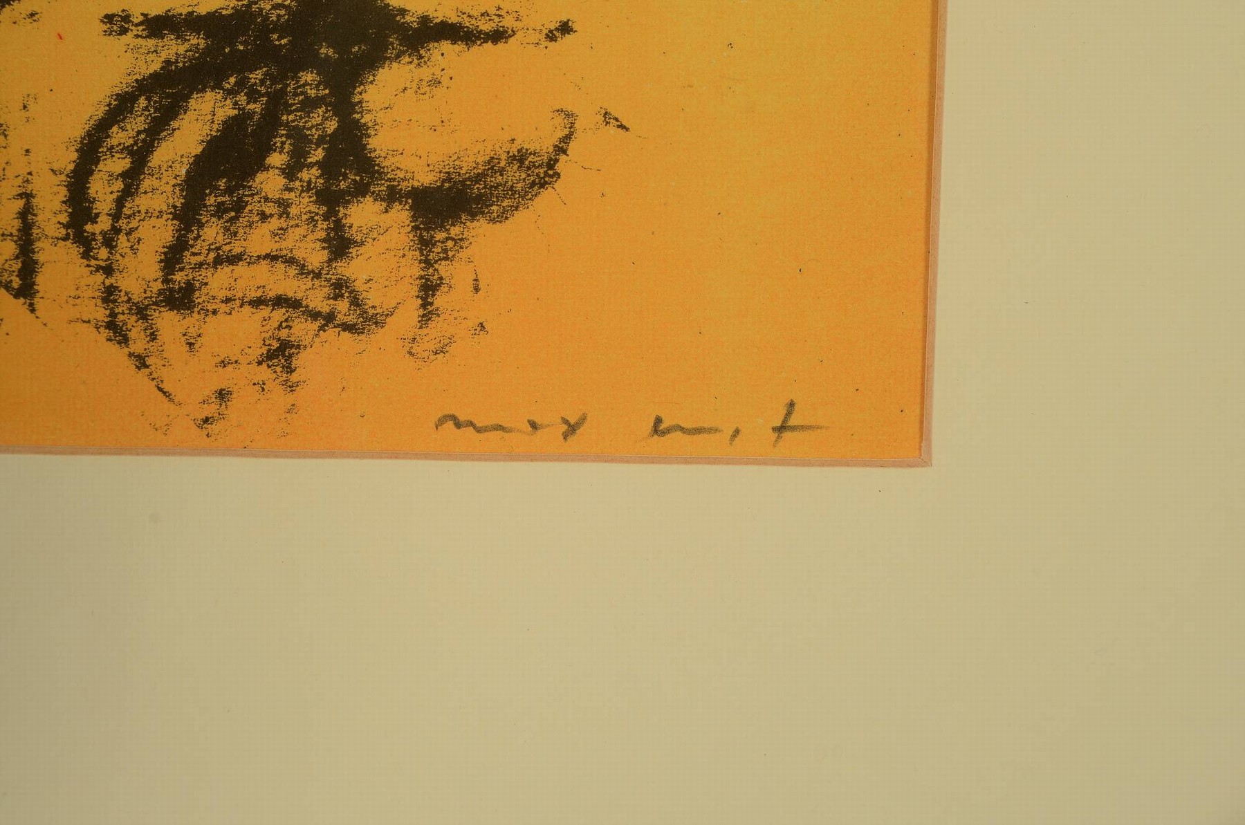 Detail a: Max Ernst, 1891-1976, Farblithographie, ohneTitel, HC (hors de commerce), handsigniert, unter PP und Glas gerahmt, 44x33 cm