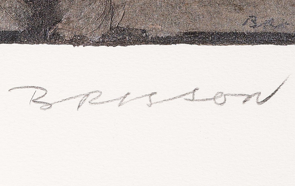 Detail c: Pierre Marie Brisson, geb. 1955, Offset -Lithographie, "Antibes", 1991, Ed. 12/15 Horsde commerce, handsigniert, unter Glas gerahmt 63x44 cm