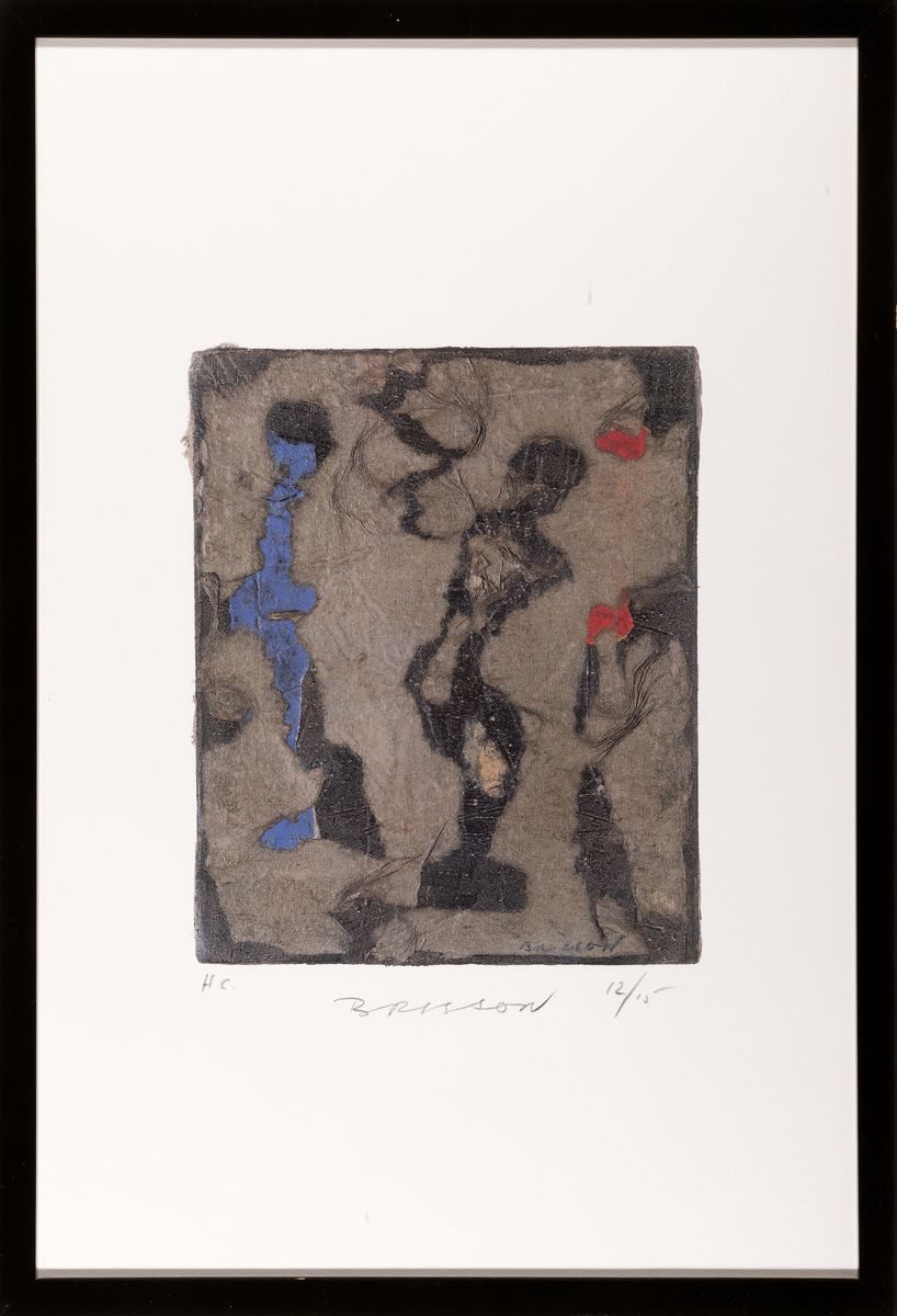 Detail k: Pierre Marie Brisson, geb. 1955, Offset -Lithographie, "Antibes", 1991, Ed. 12/15 Horsde commerce, handsigniert, unter Glas gerahmt 63x44 cm