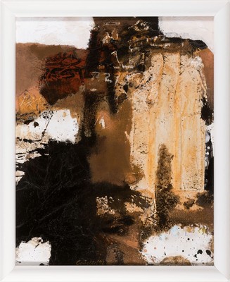 26666062k - Dietrich Gnüchtel, born in 1942, #"CompositionNo. 894#", plastic material evocation, signed and titled on the back, mixed media / canvas, frame, 55x44 cm