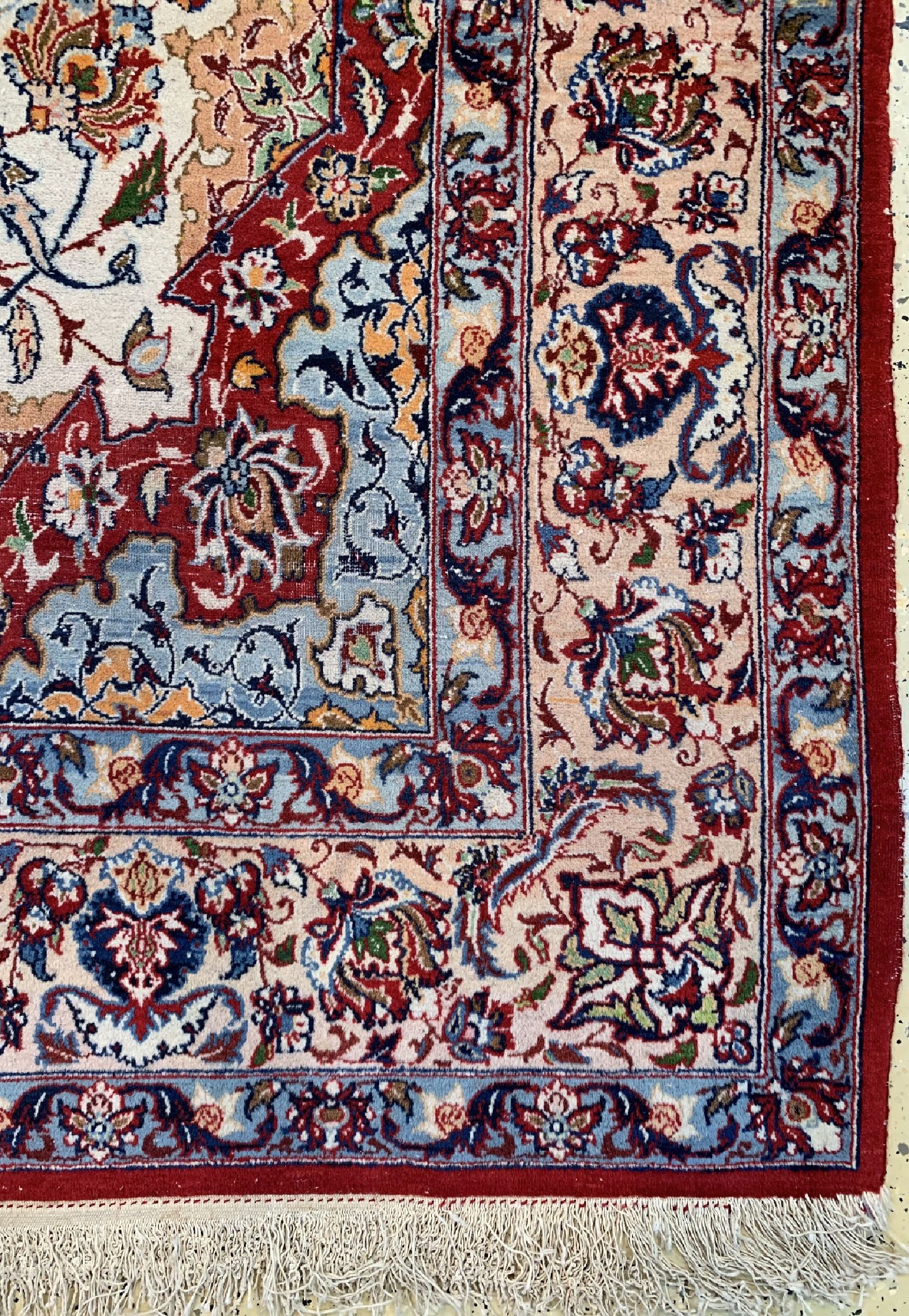 Detail a: Esfahan Najafabad, Persien, um 1960, Wolle auf Baumwolle, ca. 240 x 157 cm, EHZ: 3