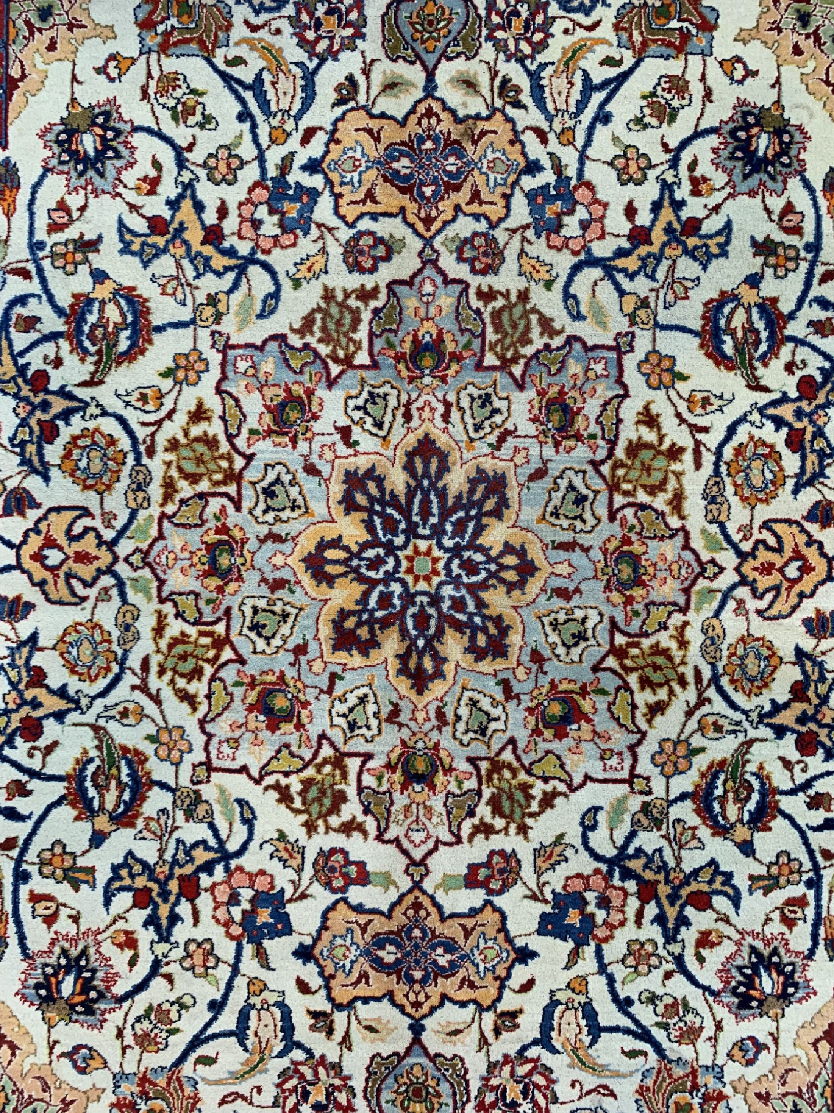 Detail c: Esfahan Najafabad, Persien, um 1960, Wolle auf Baumwolle, ca. 240 x 157 cm, EHZ: 3