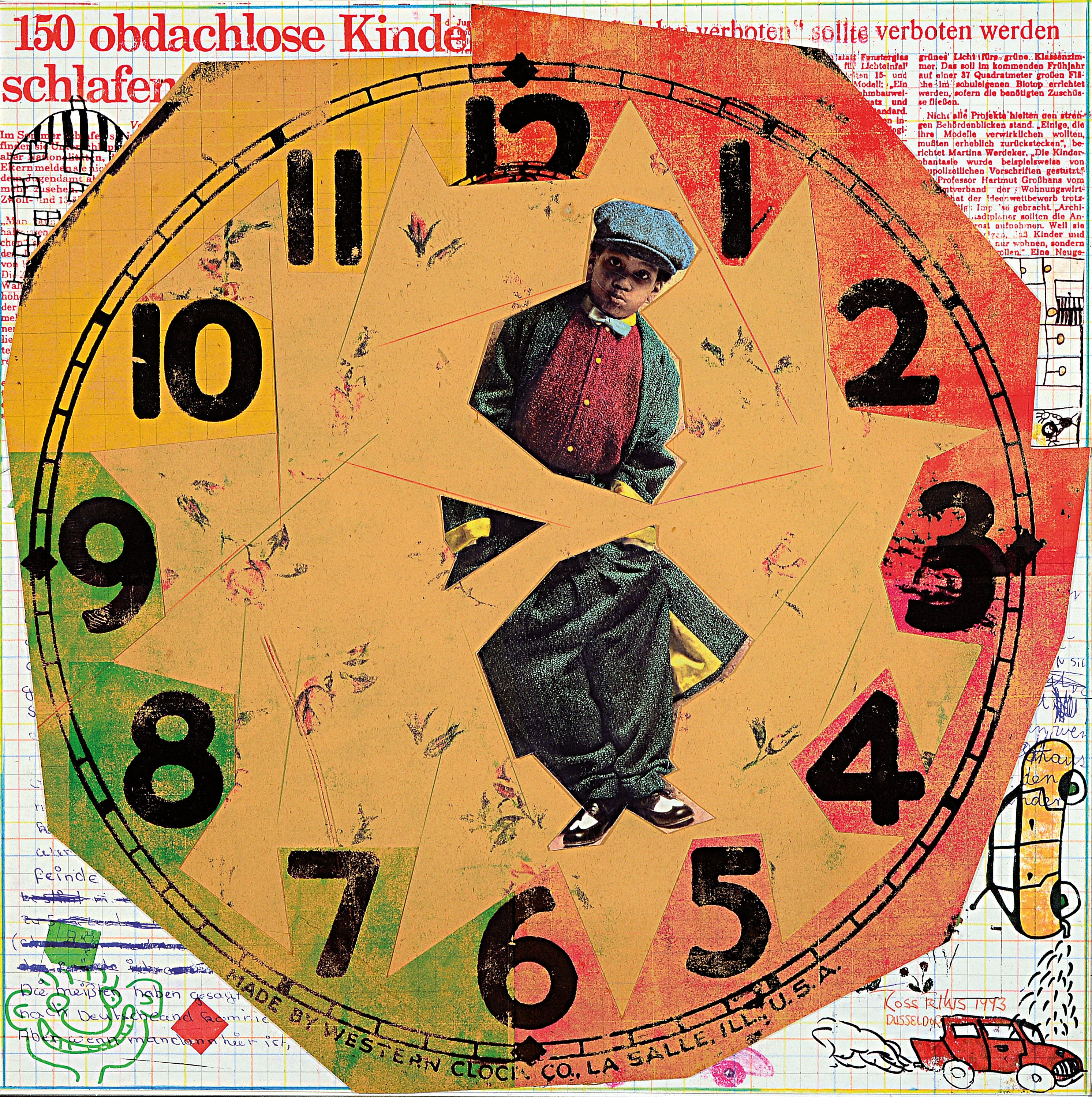 Ross Feltus, 1939 Kalifornien - 2003 Miami, Collage, 1995, signiert und datiert, unter Glas gerahmt, 70x70 cm