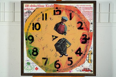 26666731k - Ross Feltus, 1939 California - 2003 Miami, collage, 1995, signed and dated, framed under glass, 70x70 cm