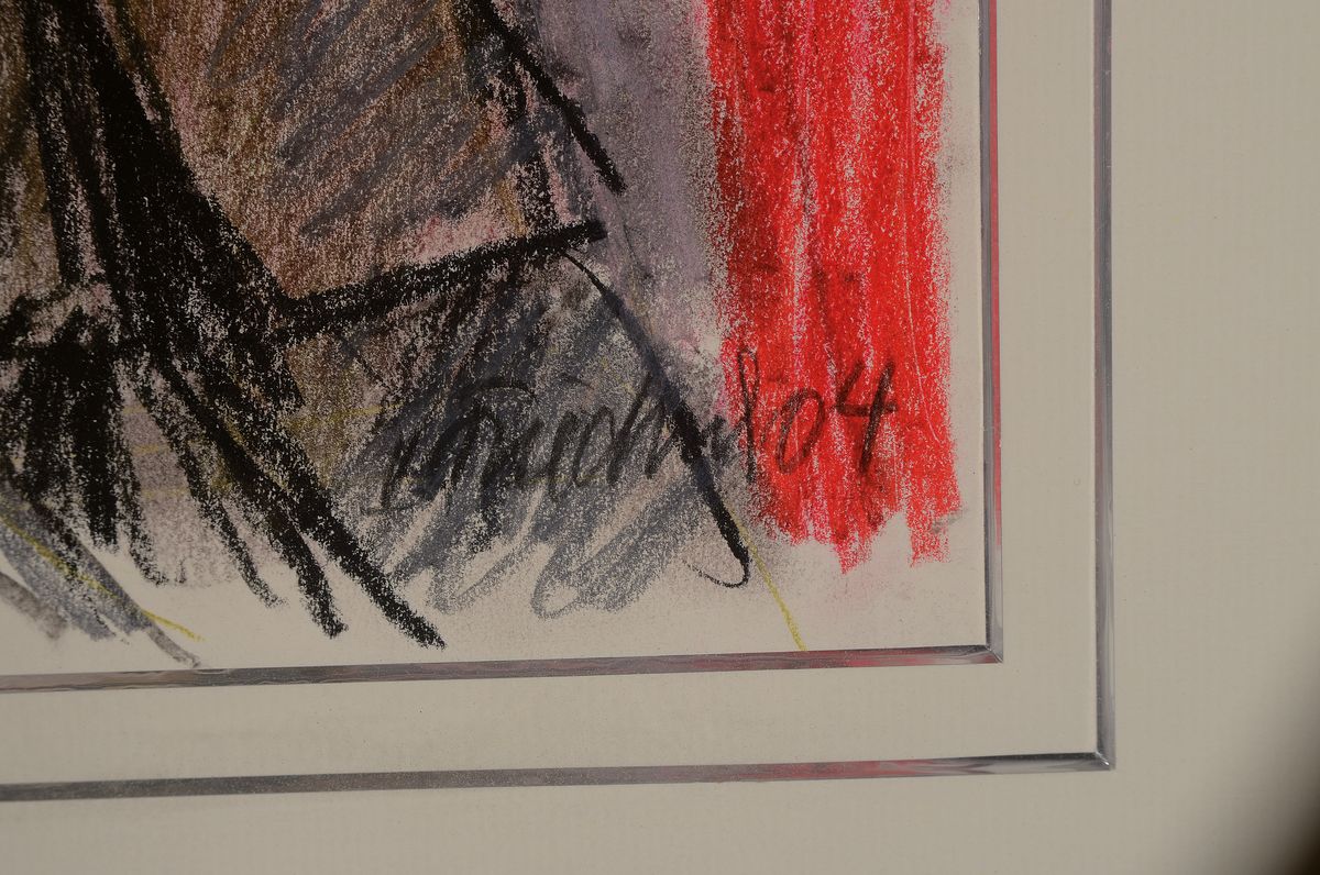 Detail a: Heinz Friedrich, 1924-2018 Schwetzingen, Studium an der Akademie Karlsruhe bei Laible und Schnarrenberger, hier: zwei Arbeiten mit Darstellungen ...
