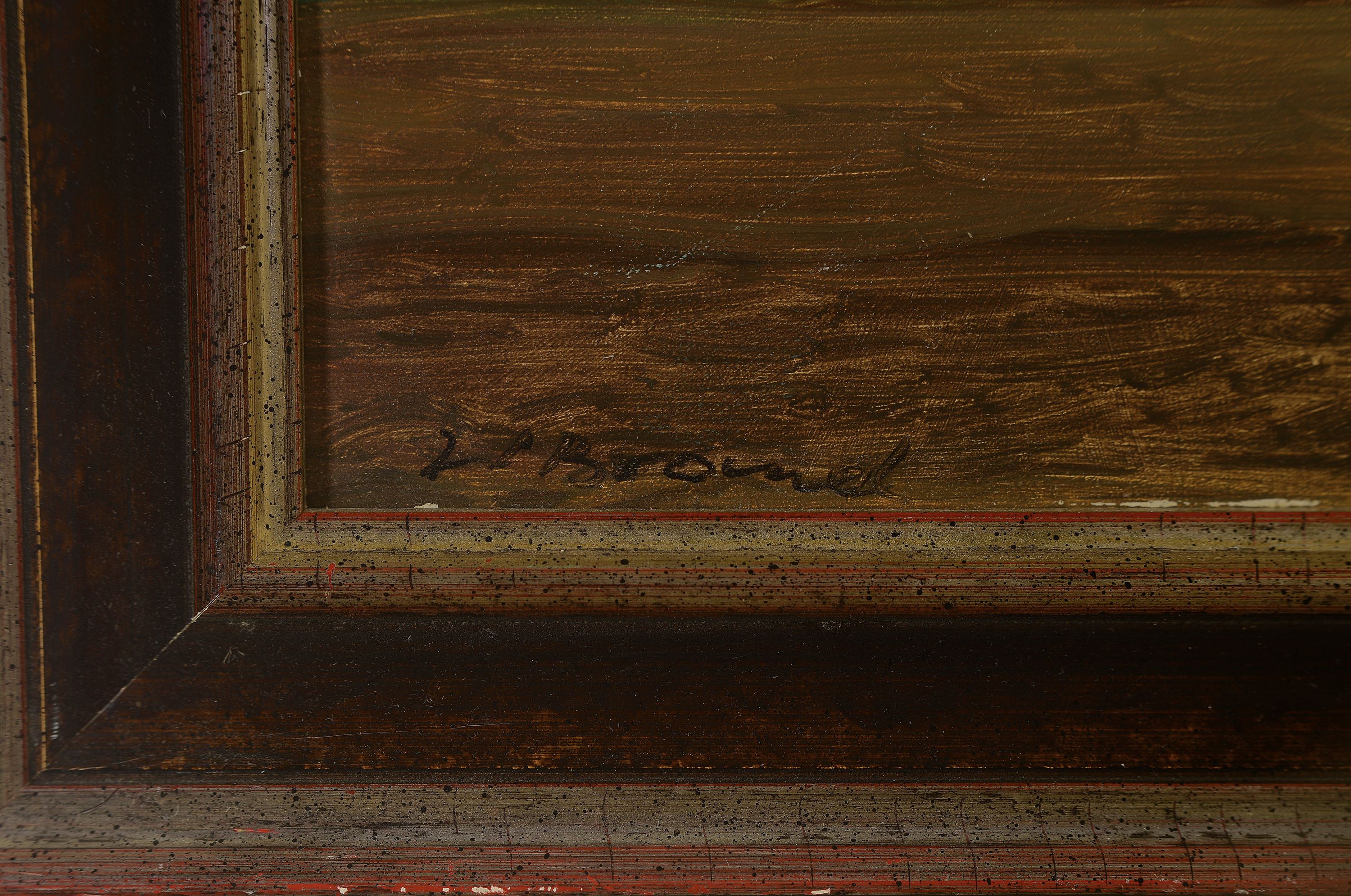 Detail a: Werner Brand, 1933 Löbau-2021 Hochstadt, Landschaft in der Pfalz, Öl/Hartfaser, links unten signiert, ca. 30x40cm, R. ca. 37x47cm