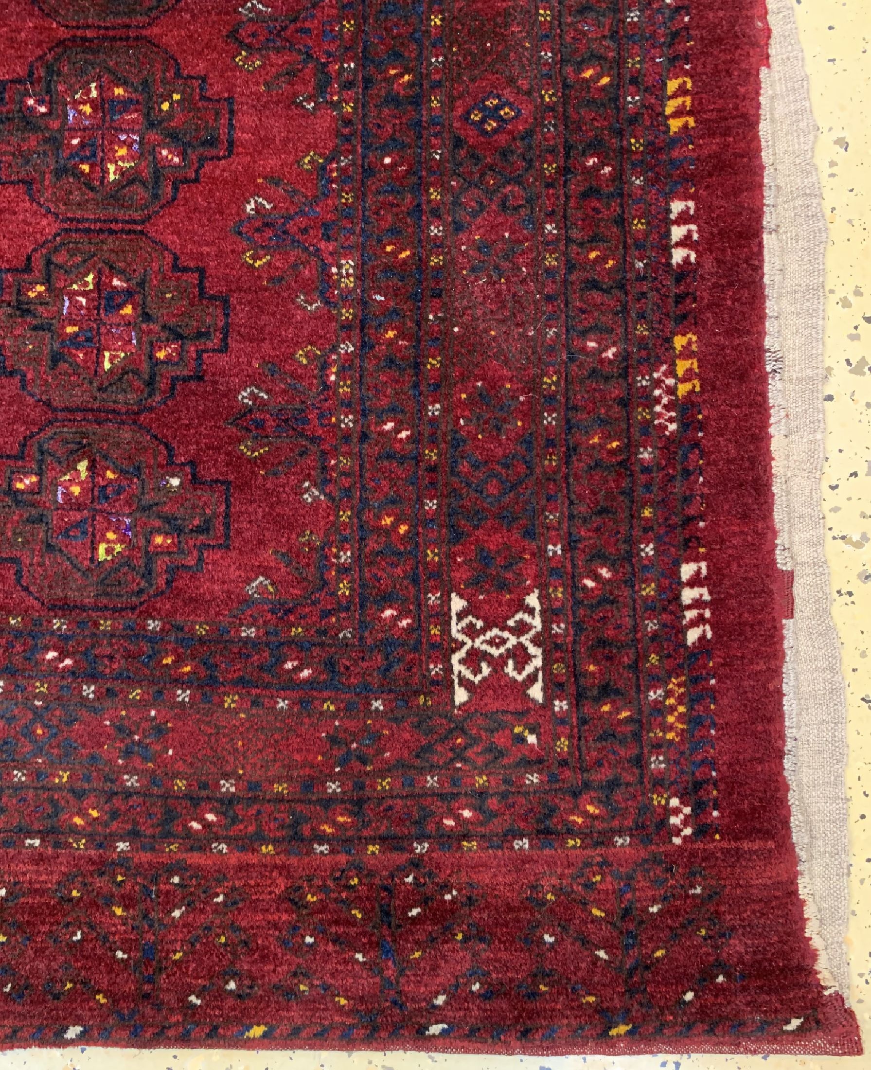 Detail a: Ersari Tschowal, Afghanistan, um 1930, Wolle auf Wolle, ca. 160 x 105 cm, EHZ: 2