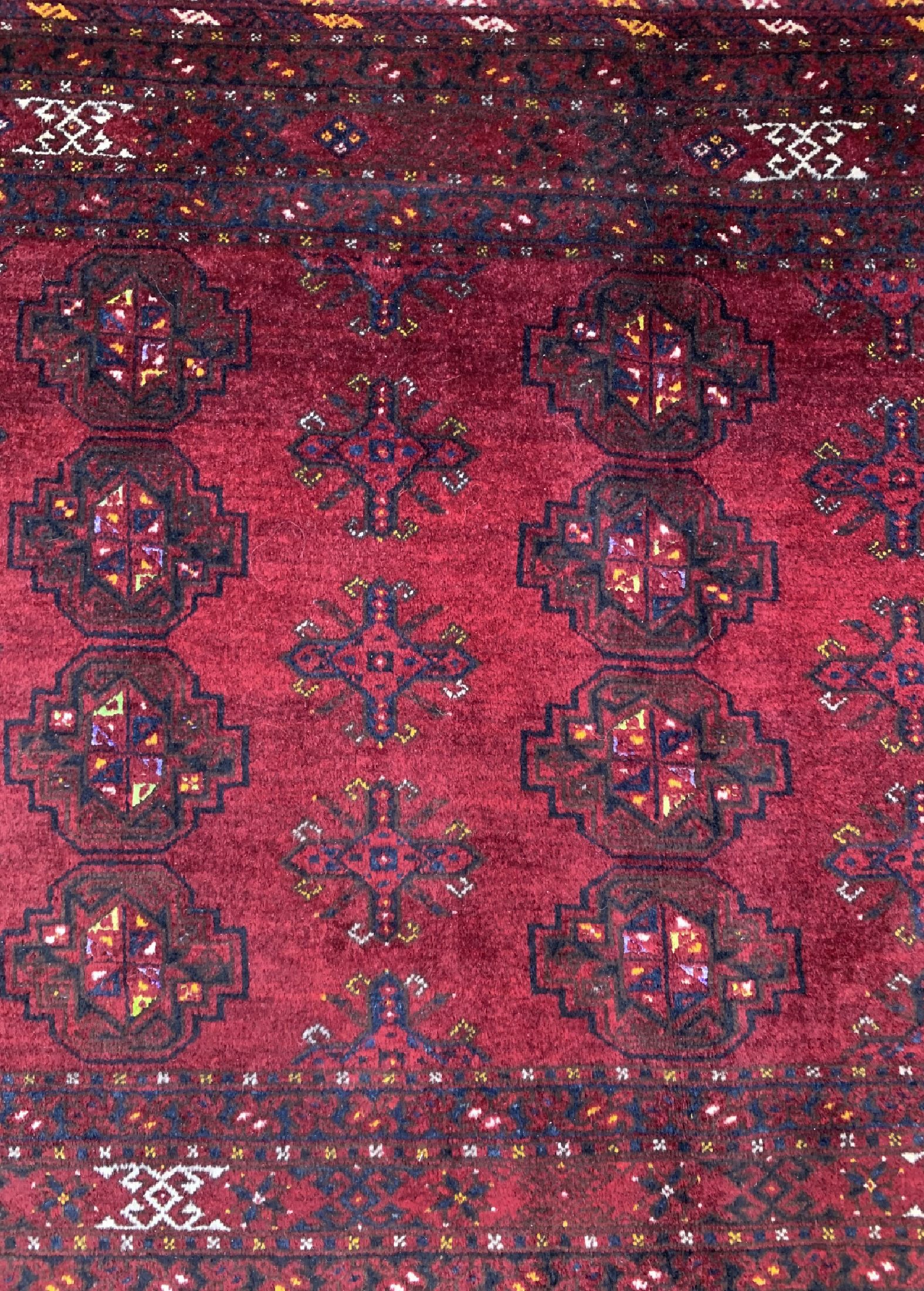 Detail b: Ersari Tschowal, Afghanistan, um 1930, Wolle auf Wolle, ca. 160 x 105 cm, EHZ: 2