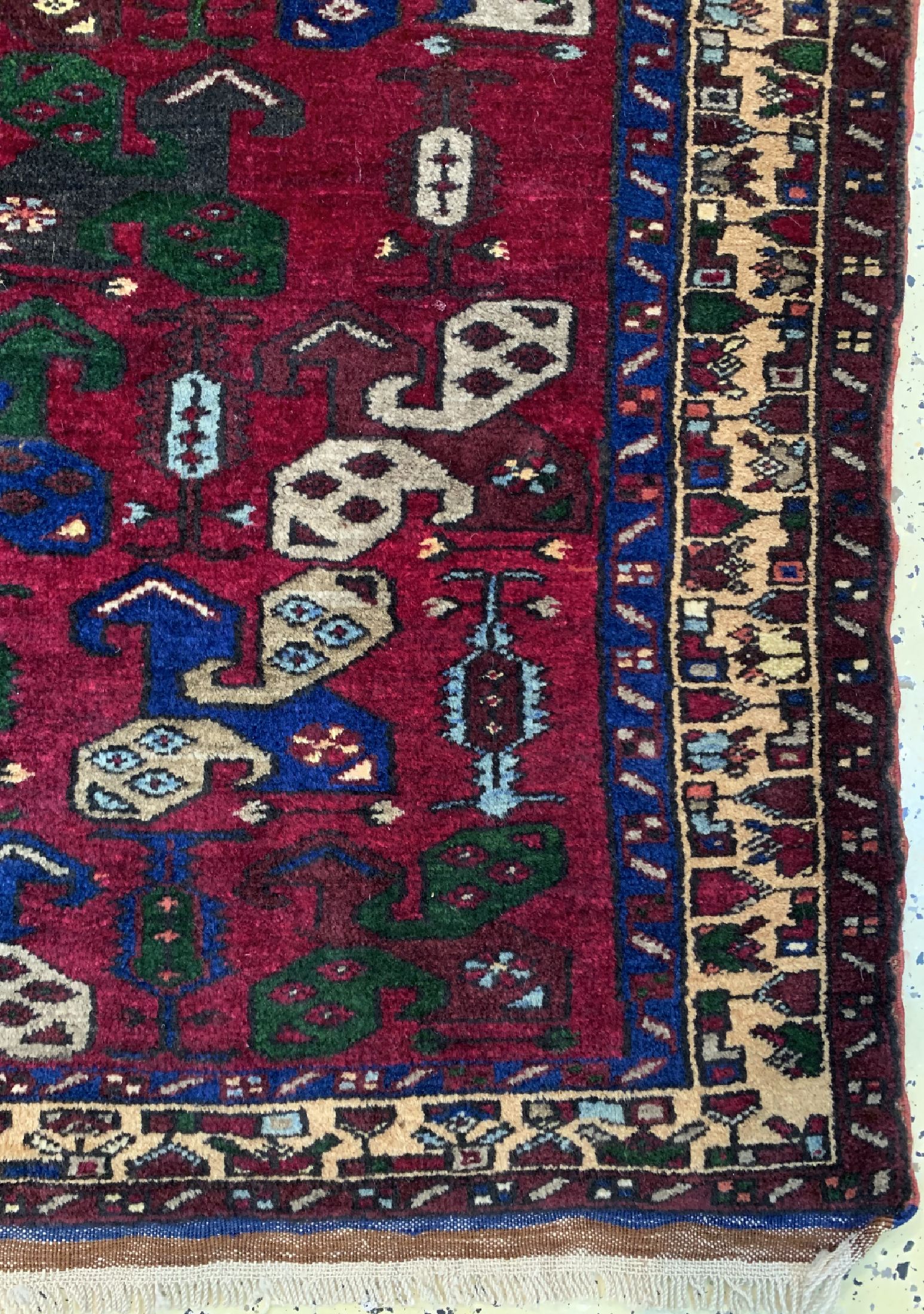 Detail a: Yürük alt, Türkei, um 1960, Wolle auf Wolle, ca. 240 x 150 cm, EHZ: 2