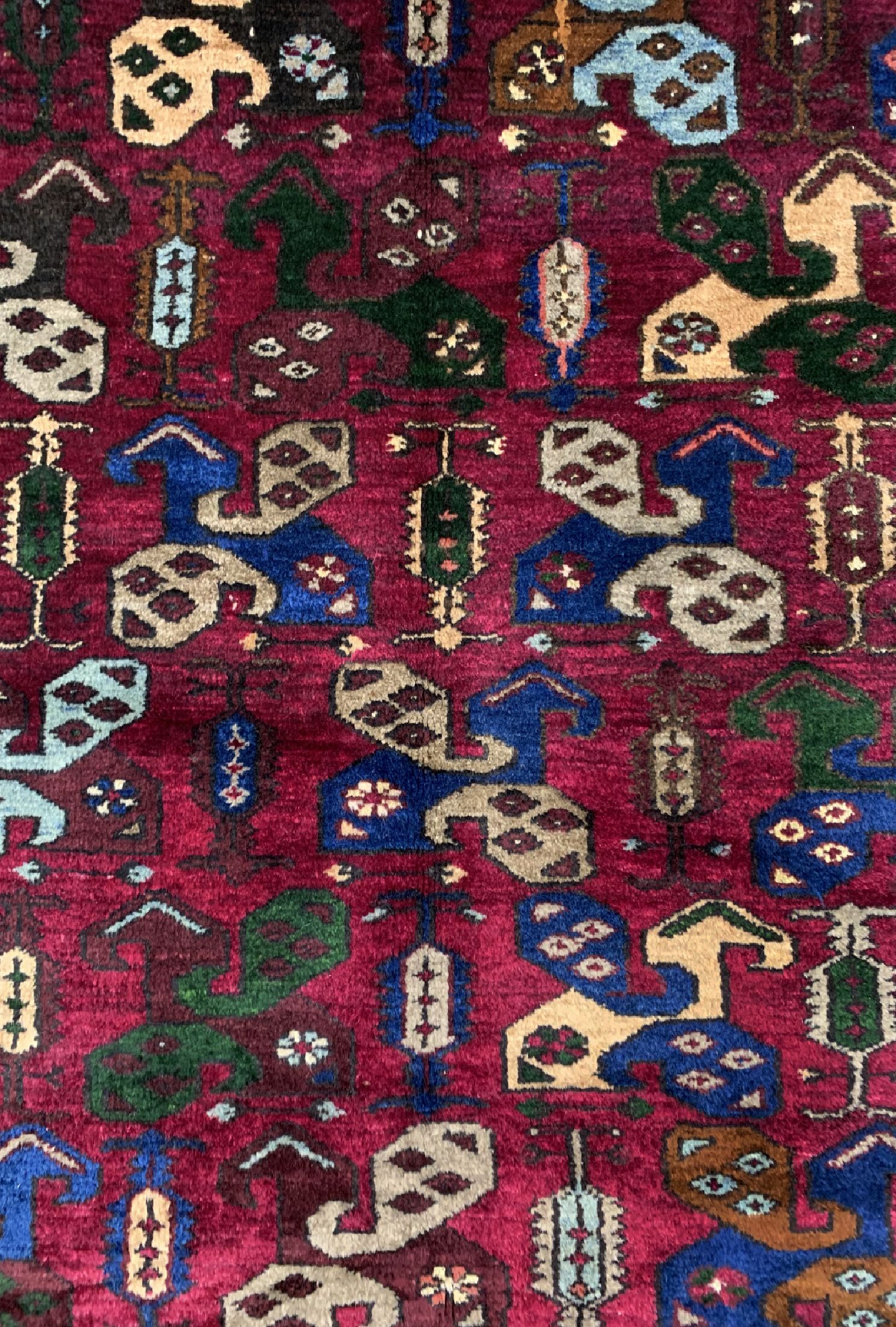 Detail c: Yürük alt, Türkei, um 1960, Wolle auf Wolle, ca. 240 x 150 cm, EHZ: 2