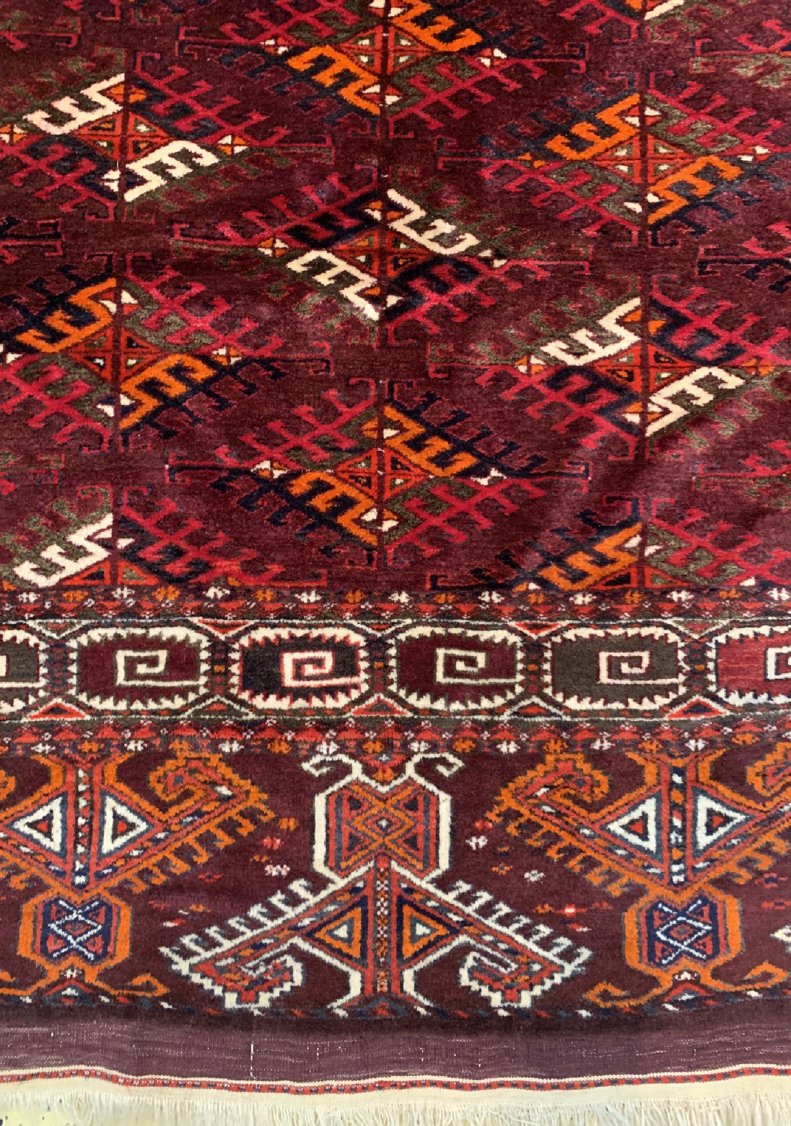 Detail b: Yomud alt, Rußland, um 1970, Wolle auf Wolle, ca. 325 x 205 cm, EHZ: 2