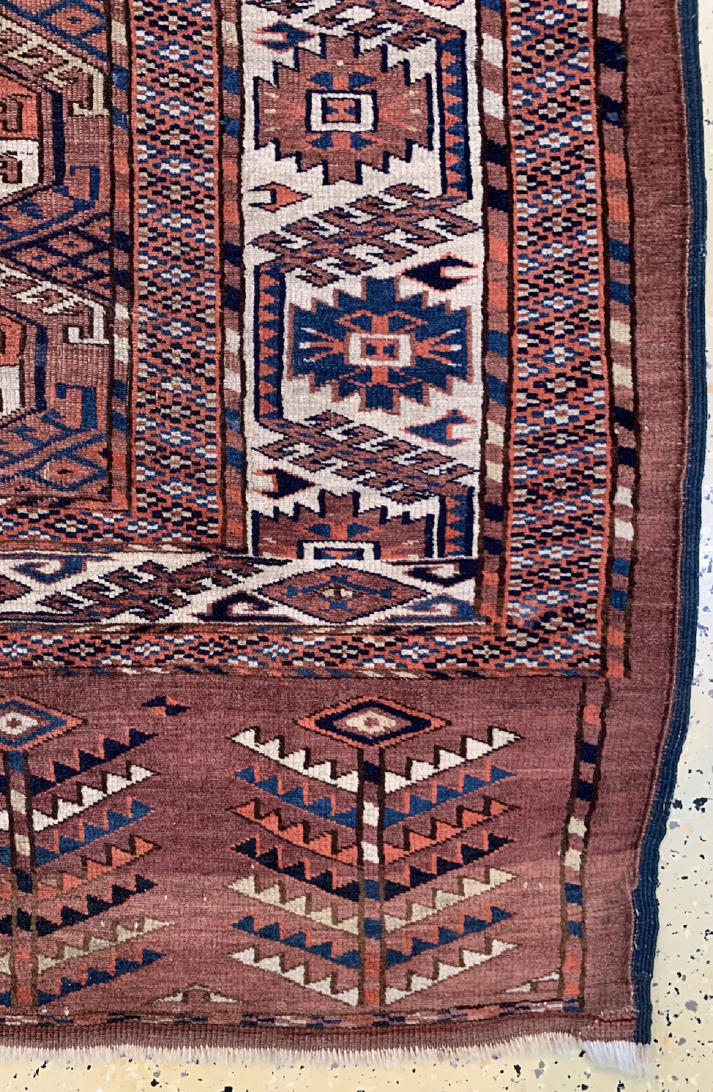 Detail a: Tekke Hauptteppich antik, Turkmenistan, 19.Jhd, Wolle auf Wolle, ca. 303 x 185 cm, EHZ: 2