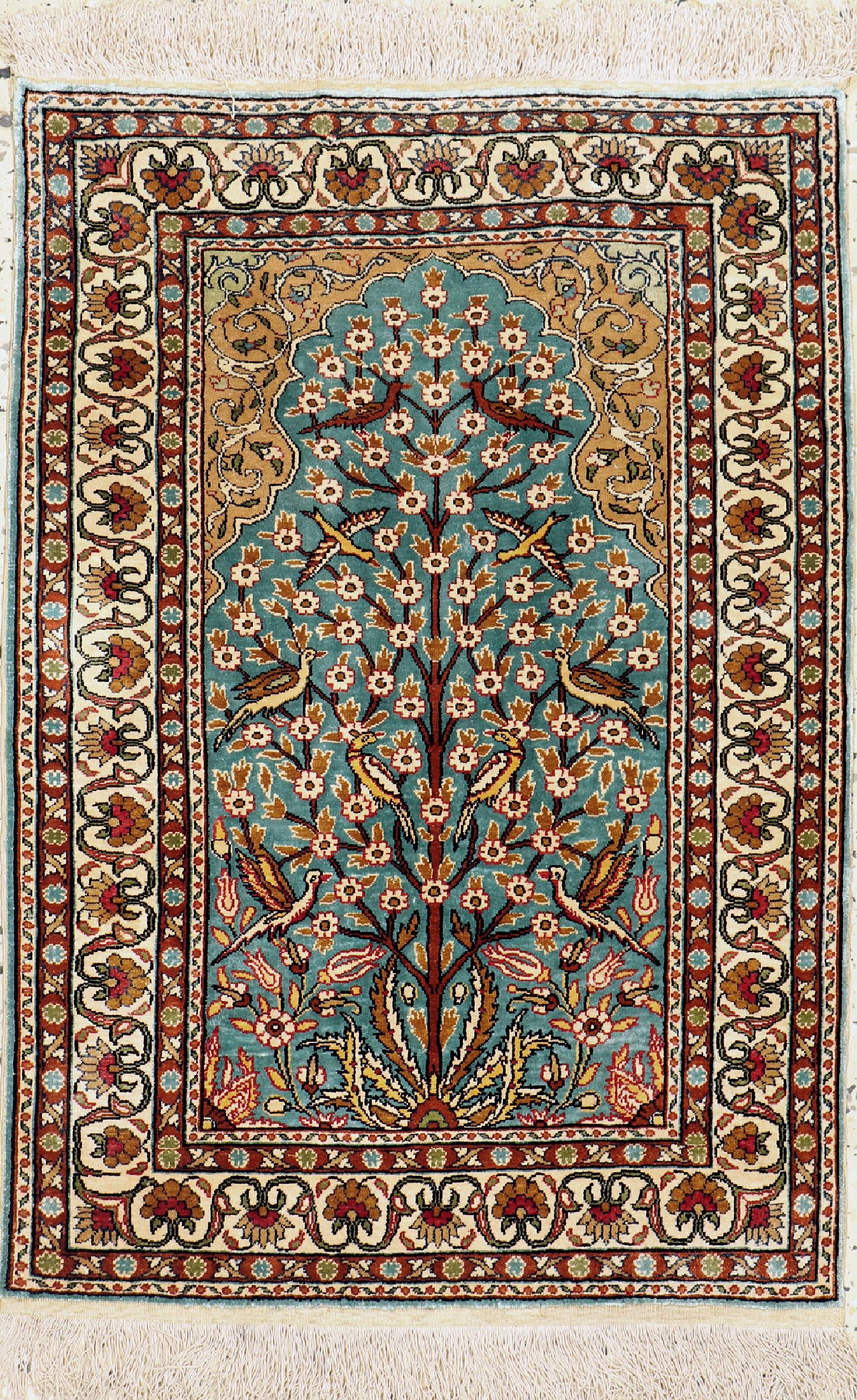 Kayseri Seide, Türkei, um 1970, reine Naturseide, ca. 90 x 62 cm, EHZ: 1