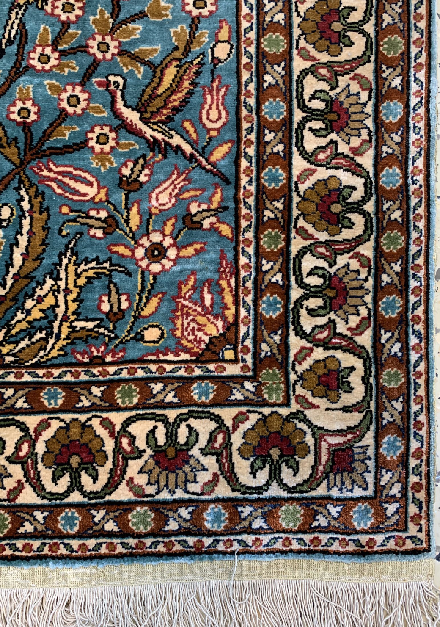 Detail a: Kayseri Seide, Türkei, um 1970, reine Naturseide, ca. 90 x 62 cm, EHZ: 1