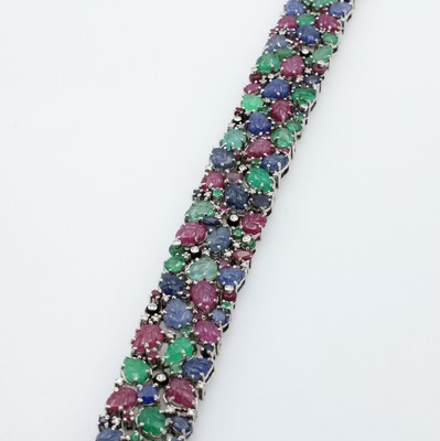 Image Armband mit Farbsteinen und Diamanten