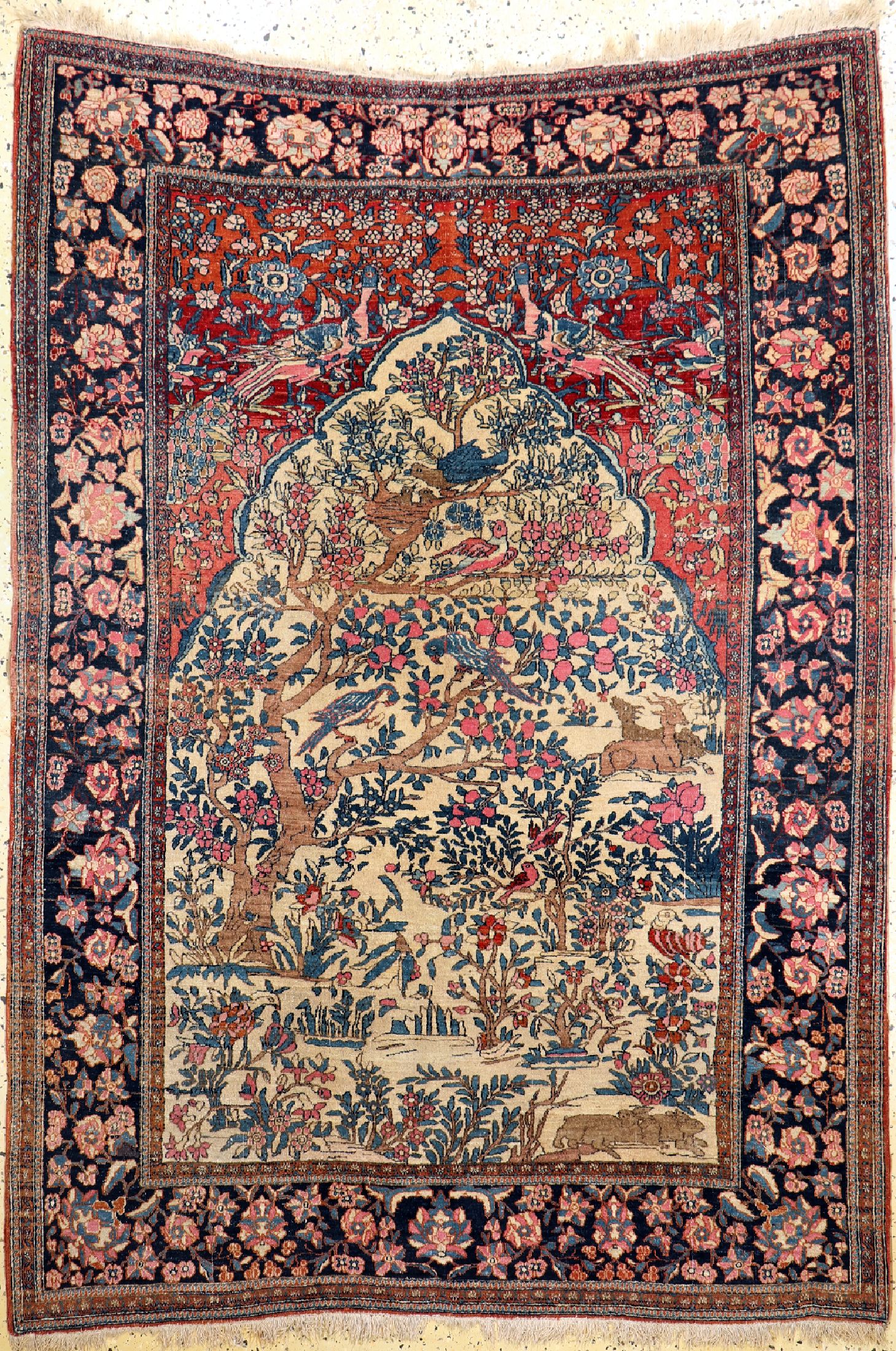 Esfahan Ahmad antik, Persien, um 1900, Wolle auf Baumwolle, ca. 210 x 141 cm, EHZ: 3