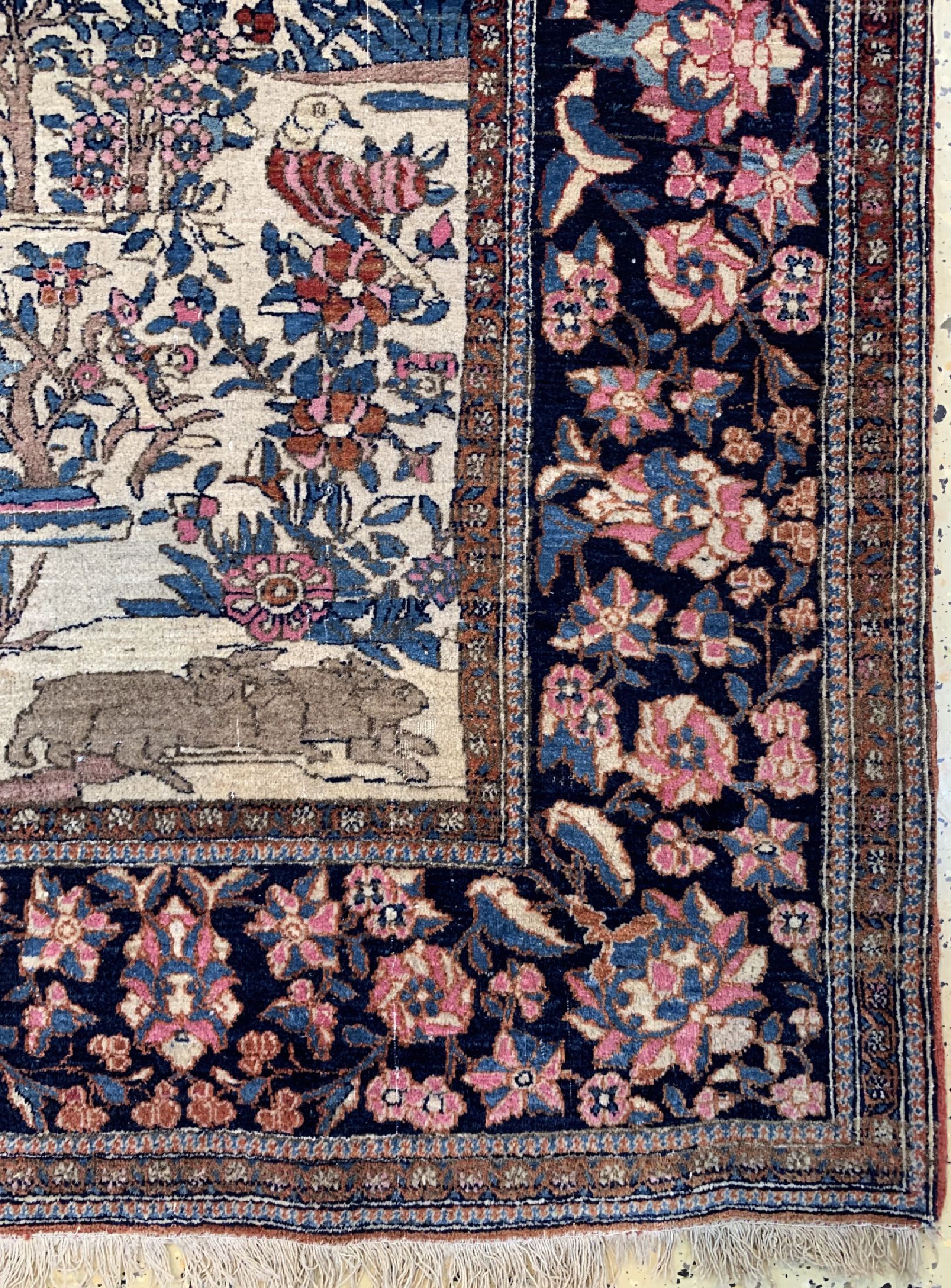 Detail a: Esfahan Ahmad antik, Persien, um 1900, Wolle auf Baumwolle, ca. 210 x 141 cm, EHZ: 3