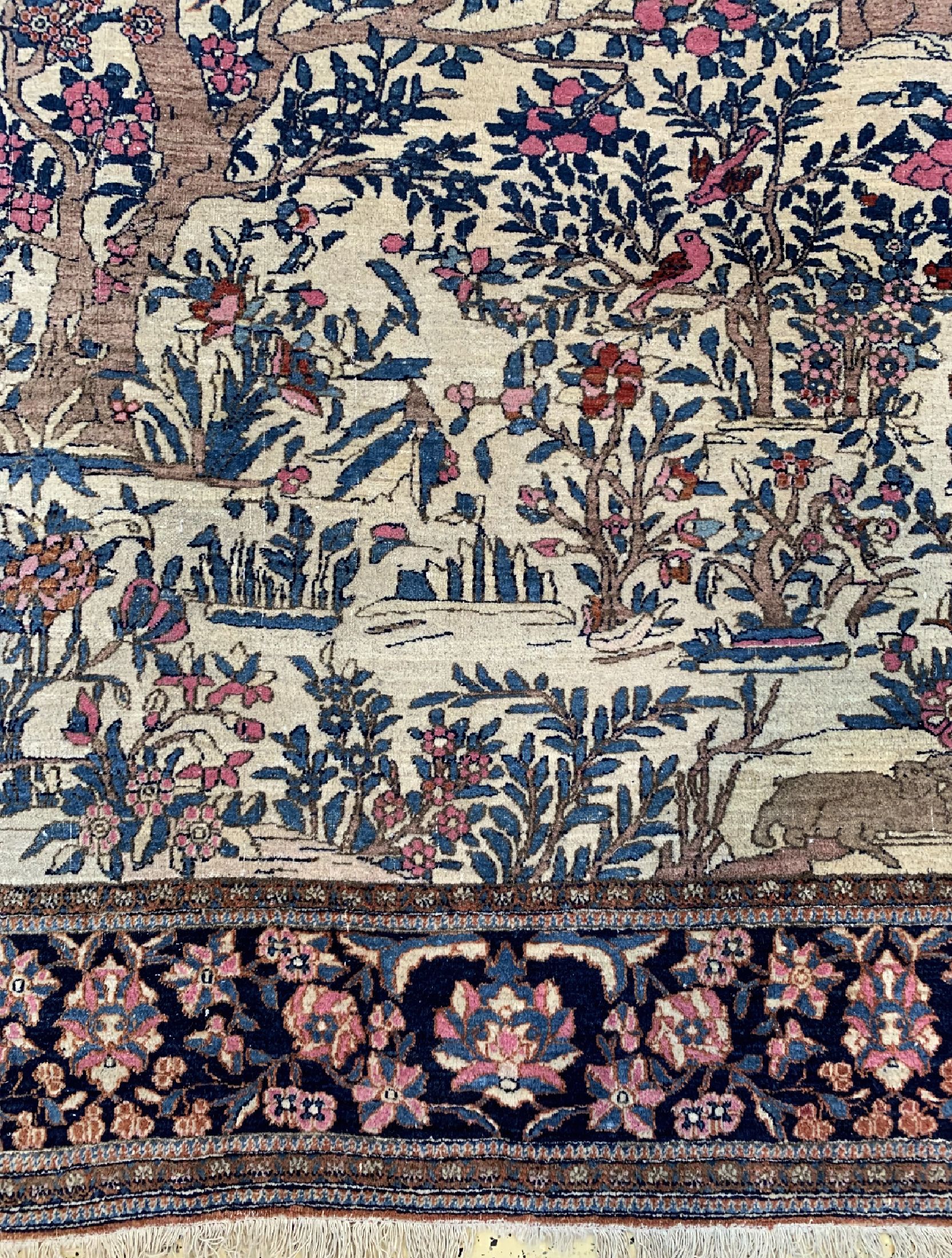 Detail b: Esfahan Ahmad antik, Persien, um 1900, Wolle auf Baumwolle, ca. 210 x 141 cm, EHZ: 3