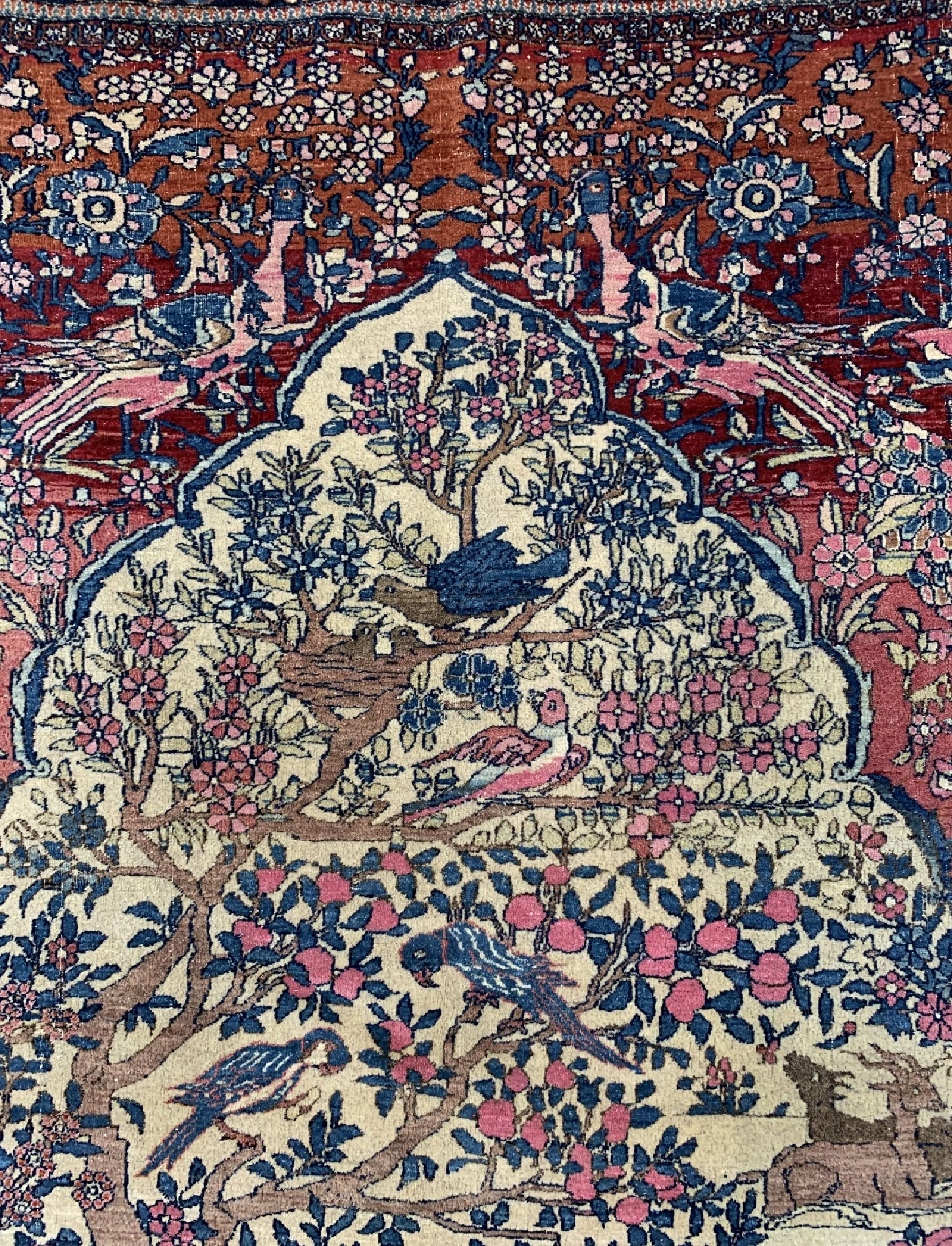Detail d: Esfahan Ahmad antik, Persien, um 1900, Wolle auf Baumwolle, ca. 210 x 141 cm, EHZ: 3