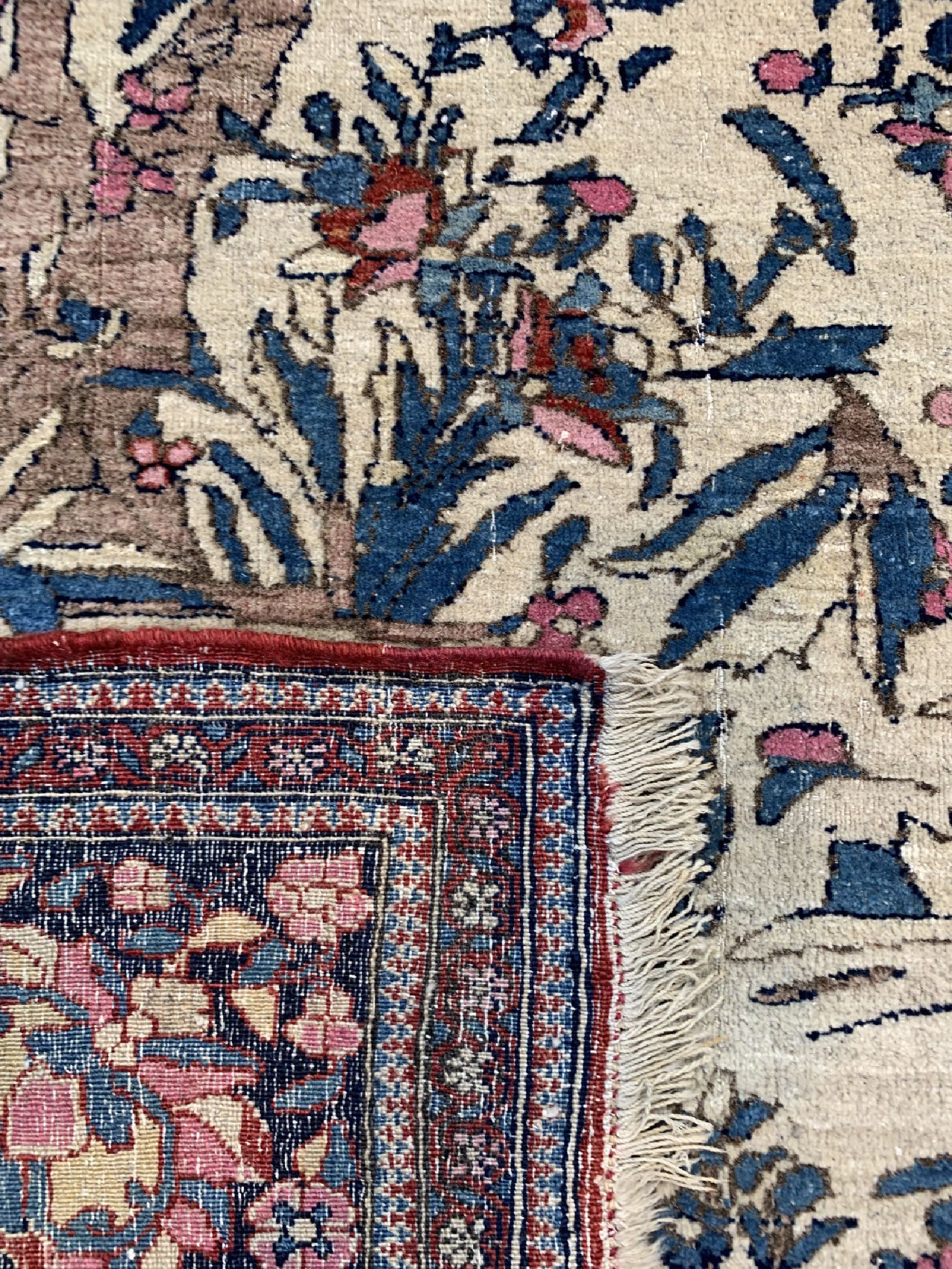 Detail e: Esfahan Ahmad antik, Persien, um 1900, Wolle auf Baumwolle, ca. 210 x 141 cm, EHZ: 3