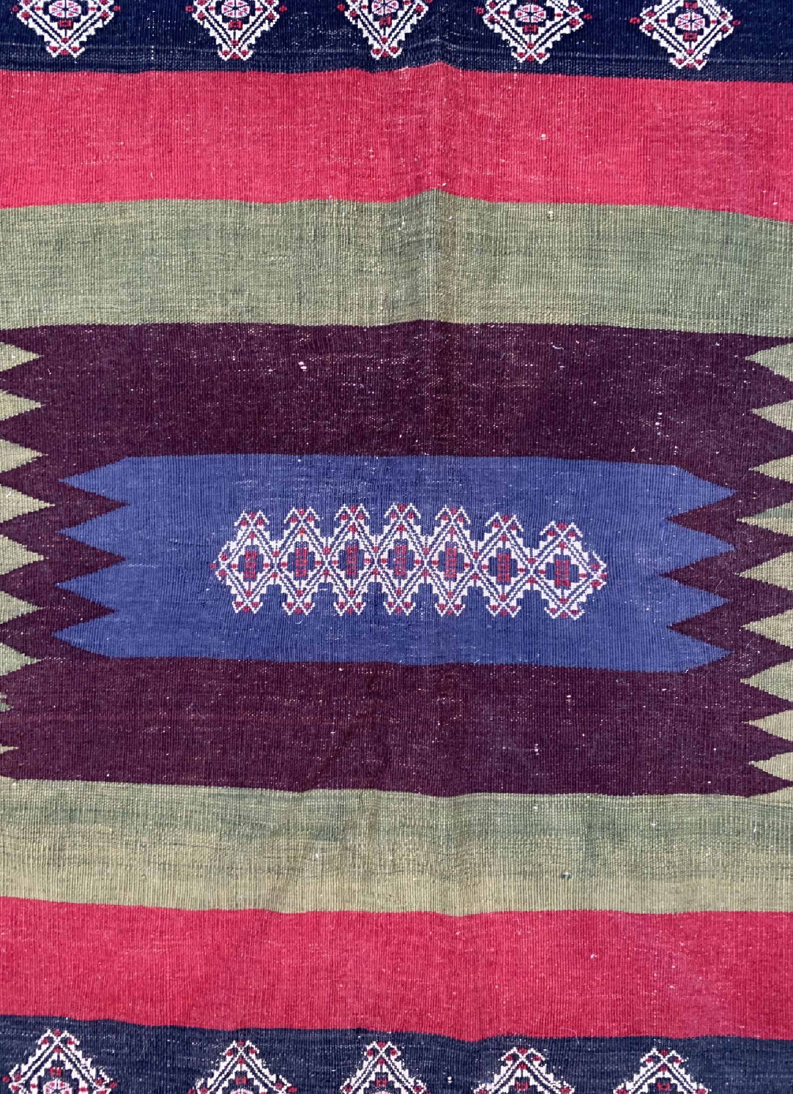 Detail b: Afschar Sofreh, Persien, um 1920, Wolle aufWolle, ca. 114 x 114 cm, verkürzt, EHZ: 2