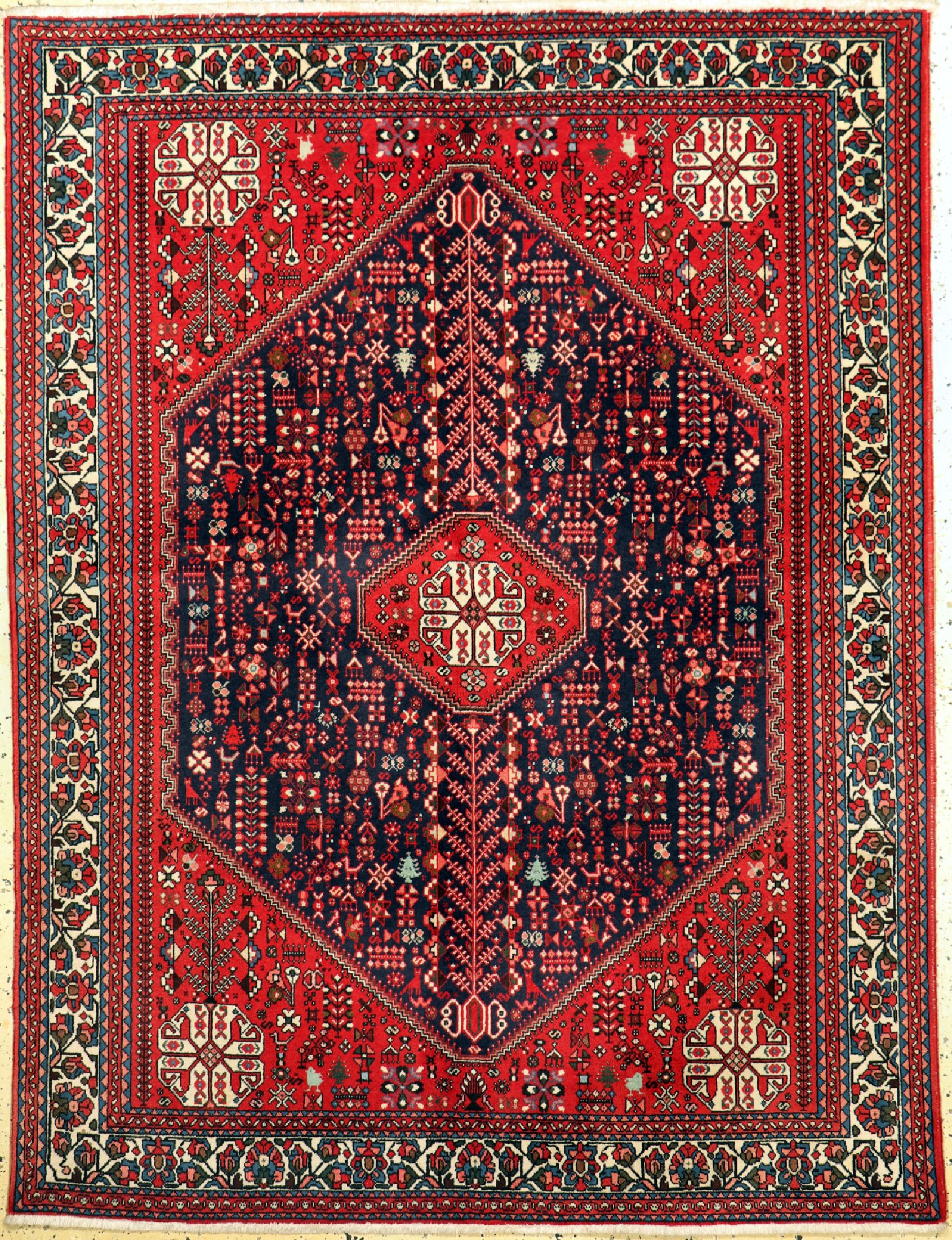 Abadeh fein, Persien, ca. 40 Jahre, Korkwolle auf Baumwolle, ca. 202 x 155 cm, EHZ: 2