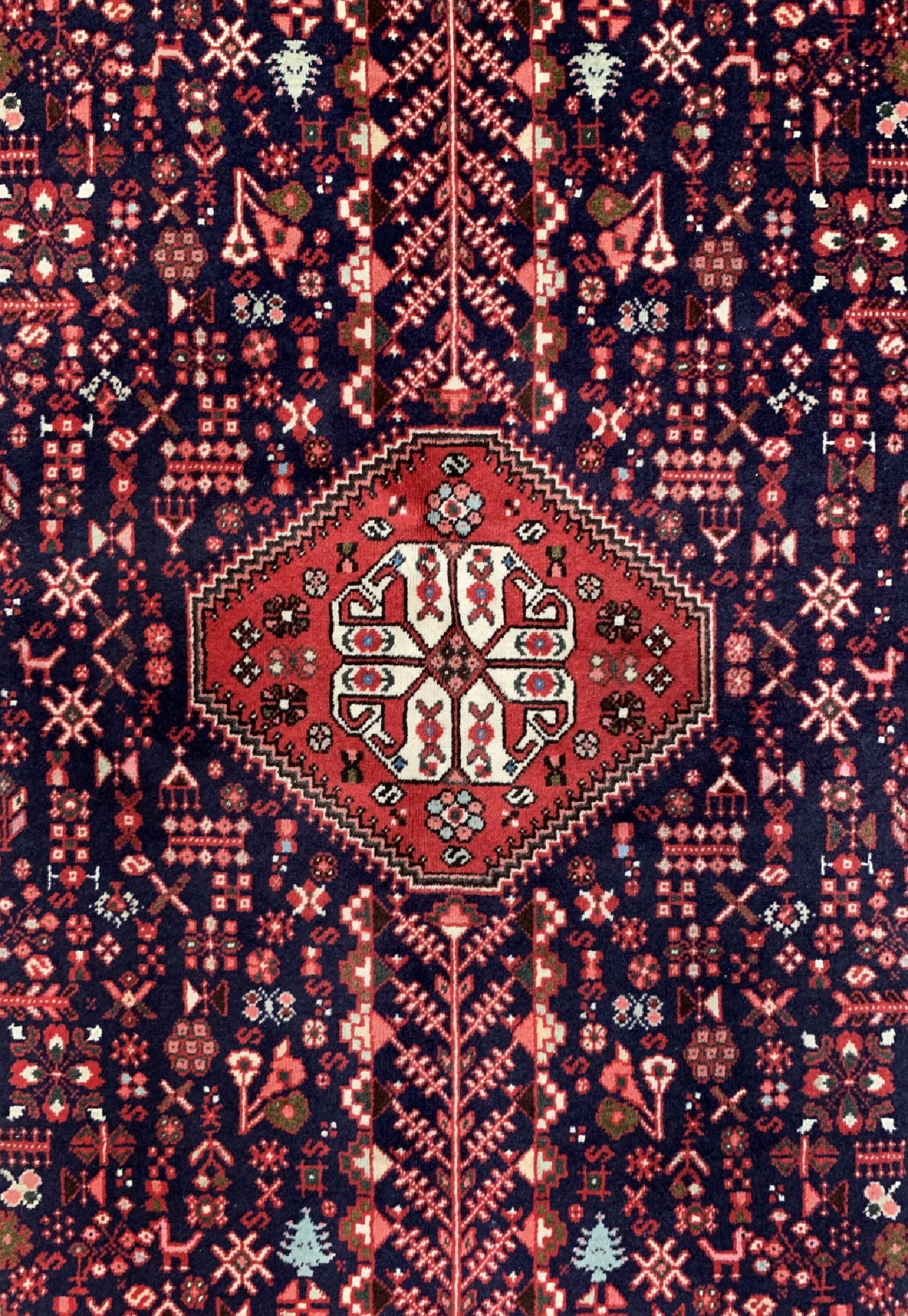 Detail c: Abadeh fein, Persien, ca. 40 Jahre, Korkwolle auf Baumwolle, ca. 202 x 155 cm, EHZ: 2