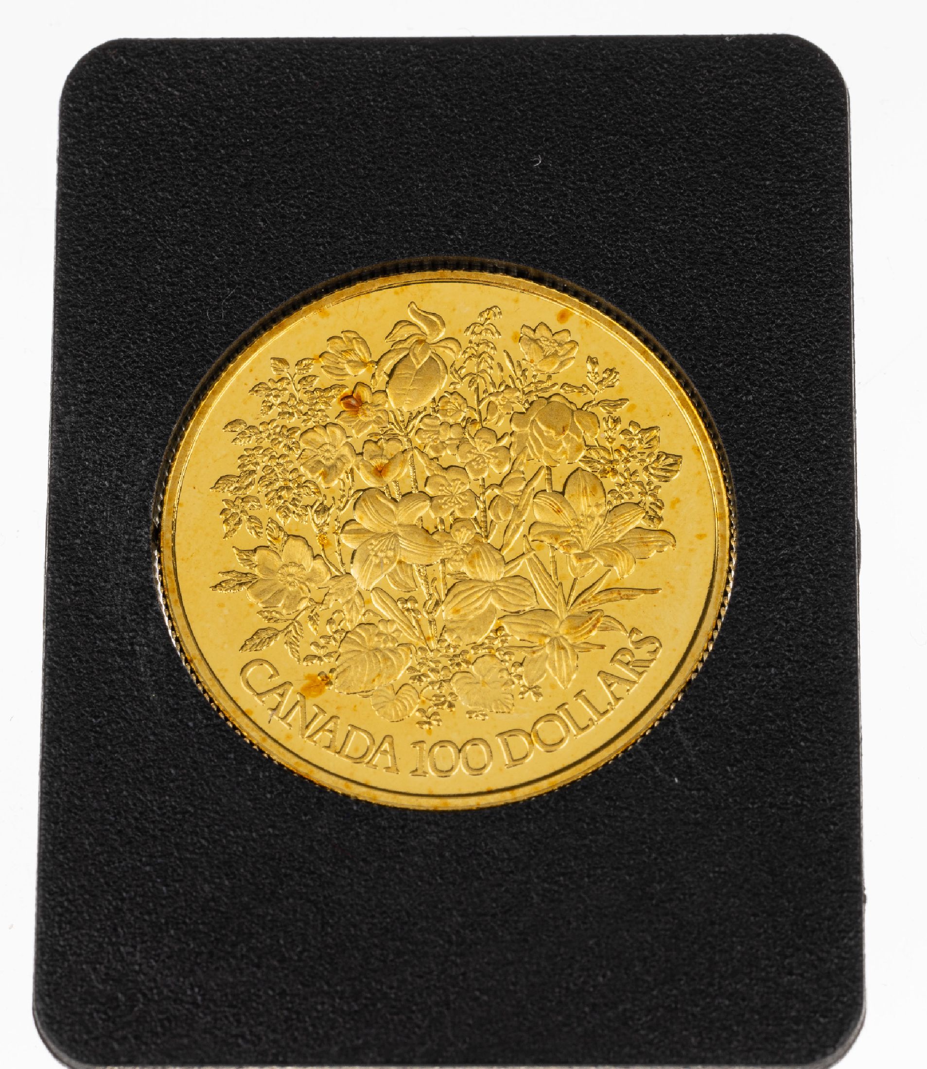 Detail a: Goldmünze 100 Dollar, Kanada 1977, zum 25. jährigen Thronjubiläum Elizabeth II., in orig.Royal Canadian Mint Etui