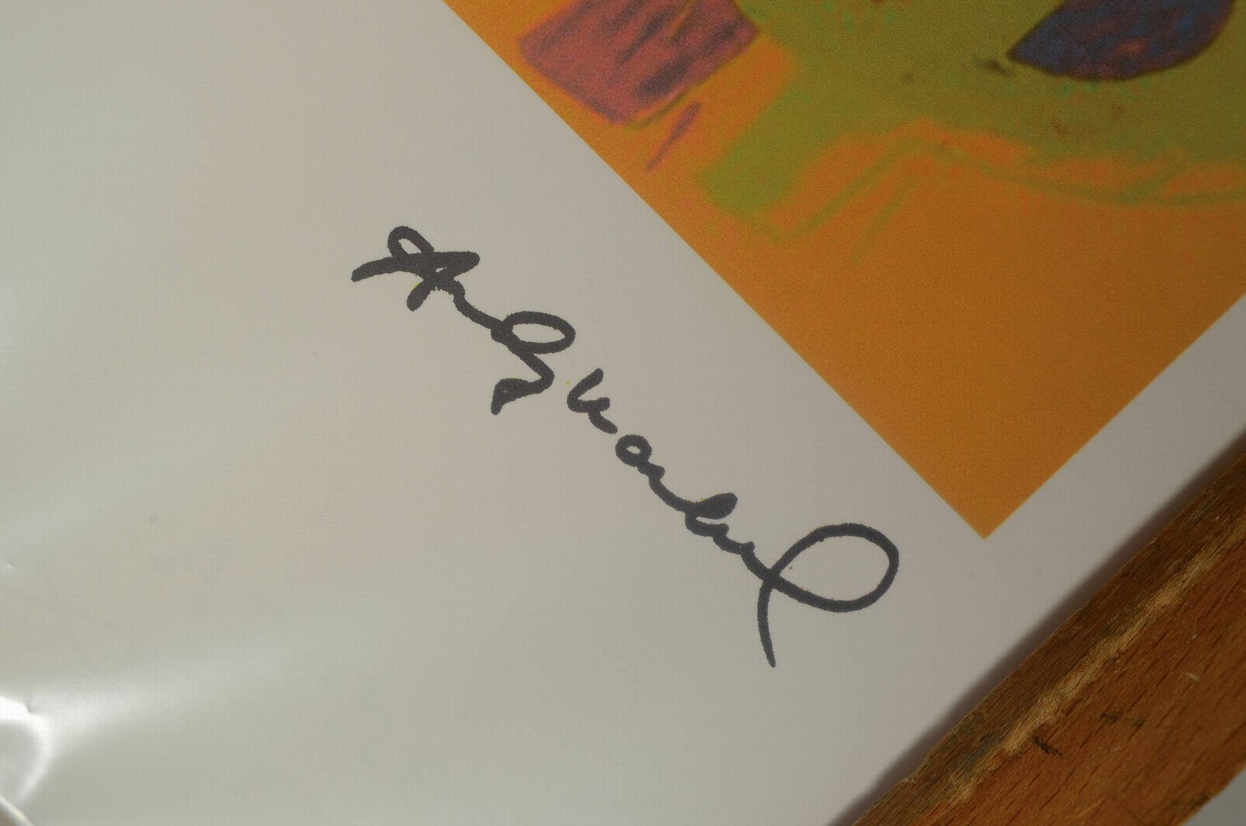Detail a: Nach Andy Warhol (1928-1987), Lithographie,"Dollar Sign 9" (1982), Ed. 15/100, Steinsignatur, auf Arches-Bütten, Editeur -Prägestempel ...