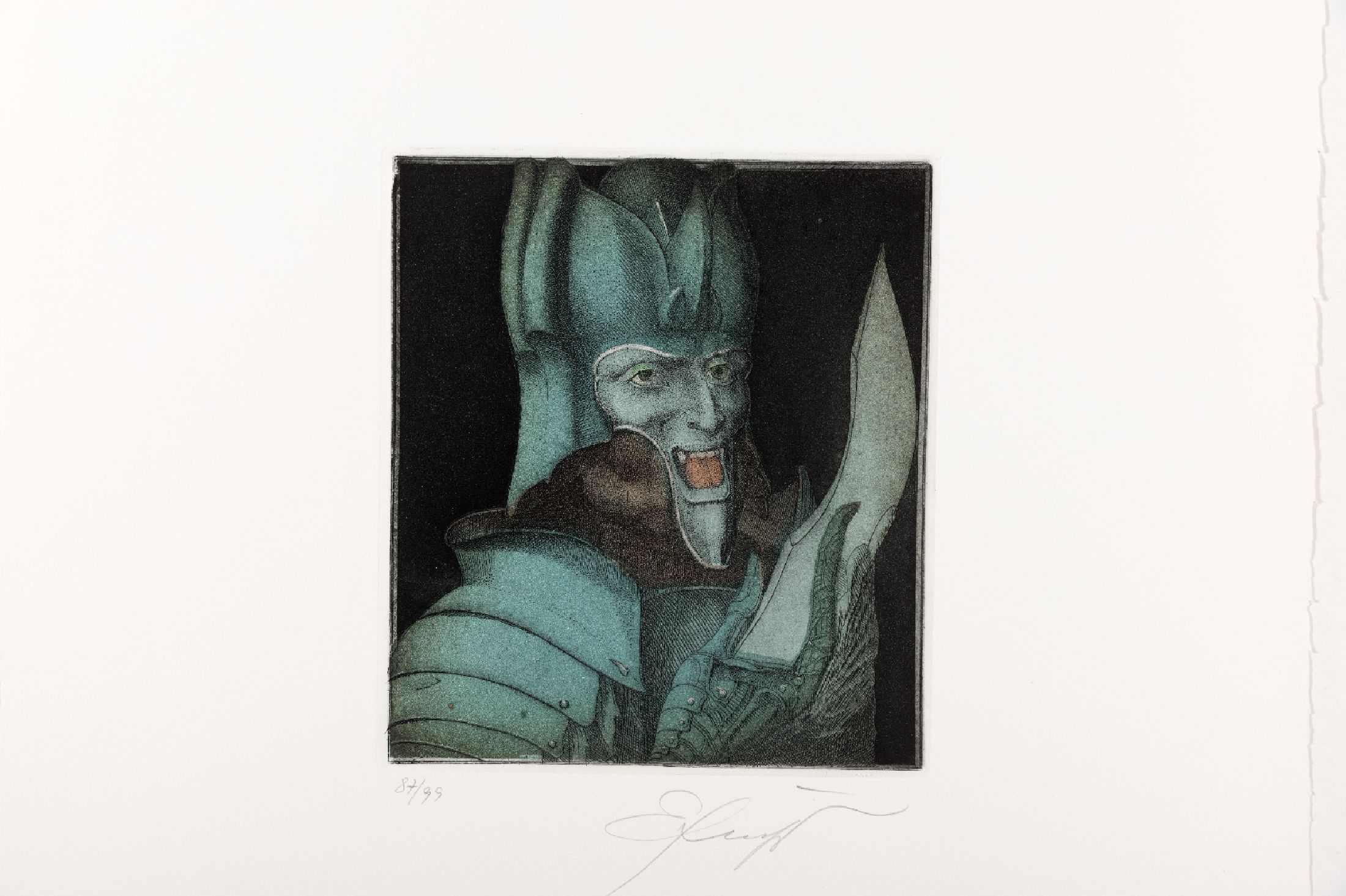 Ernst Fuchs, 1930-2015, "Sechzehn und eins",Mappe mit 12 (von 17) Aquatinta-Radierungen, Edition Volker Huber 1976, alle handsign. und num. ...